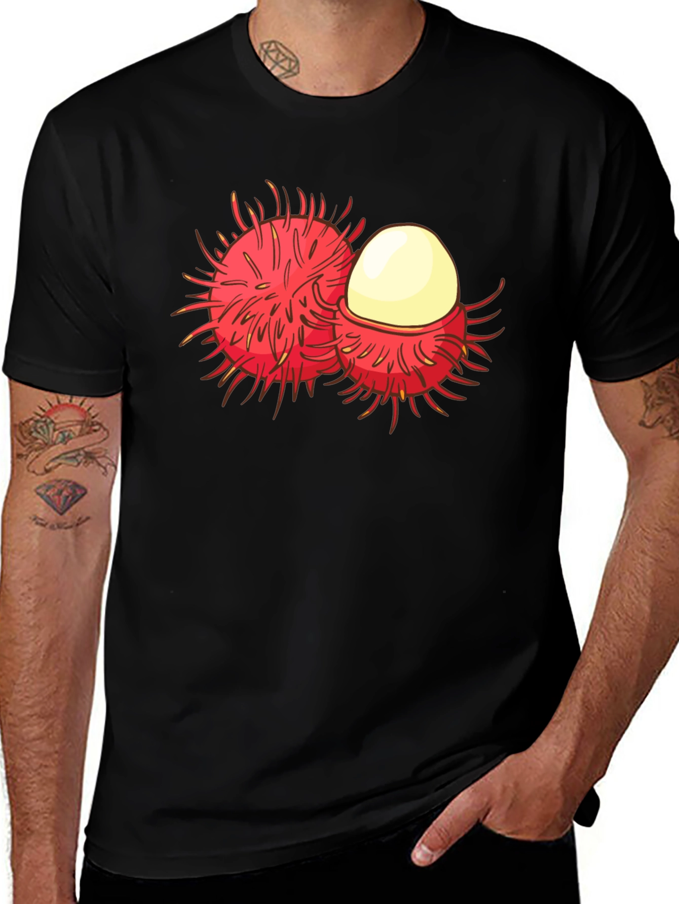 Variant 16 of Rambutan Graphic Tee - Unique Fruit Design