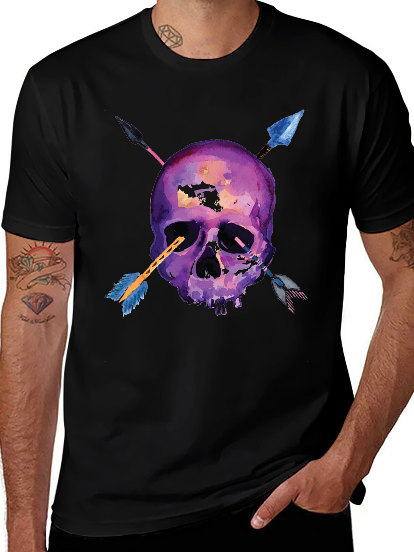Variant 27 of Skull & Arrow Graphic T-Shirt - Black