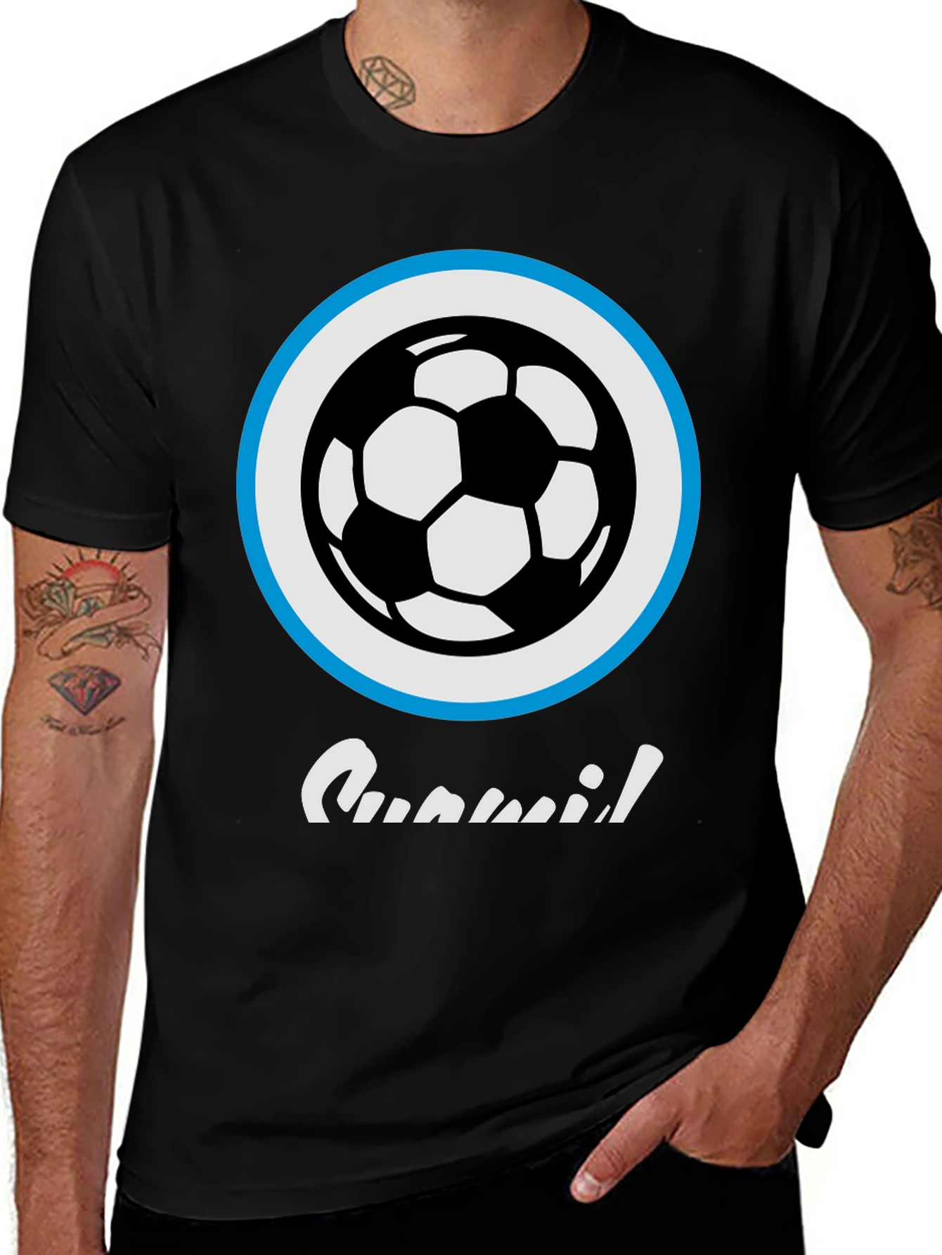 Variant 23 of Soccer Ball Graphic T-Shirt