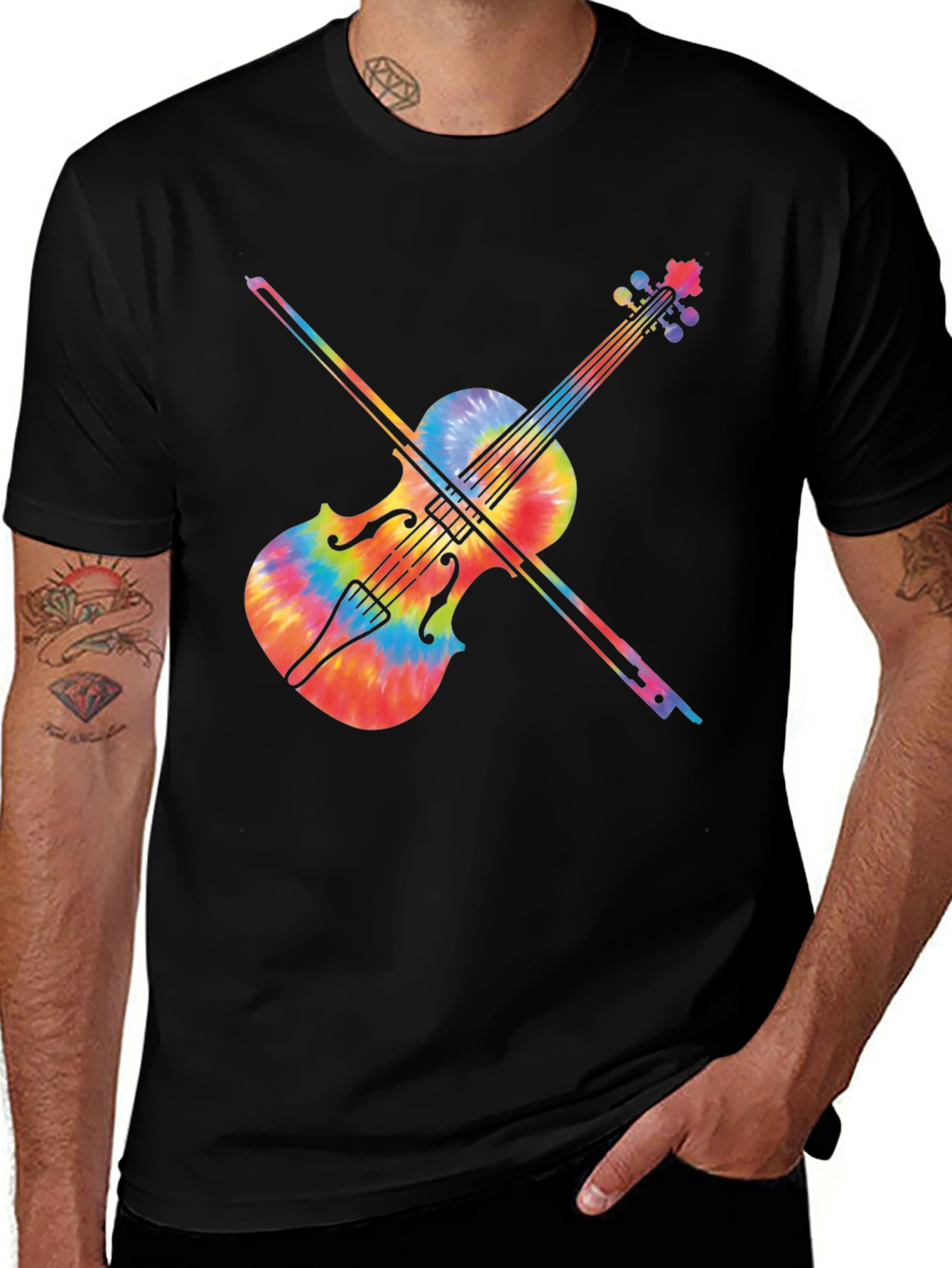 Variant 3 of Tie-Dye Violin T-Shirt