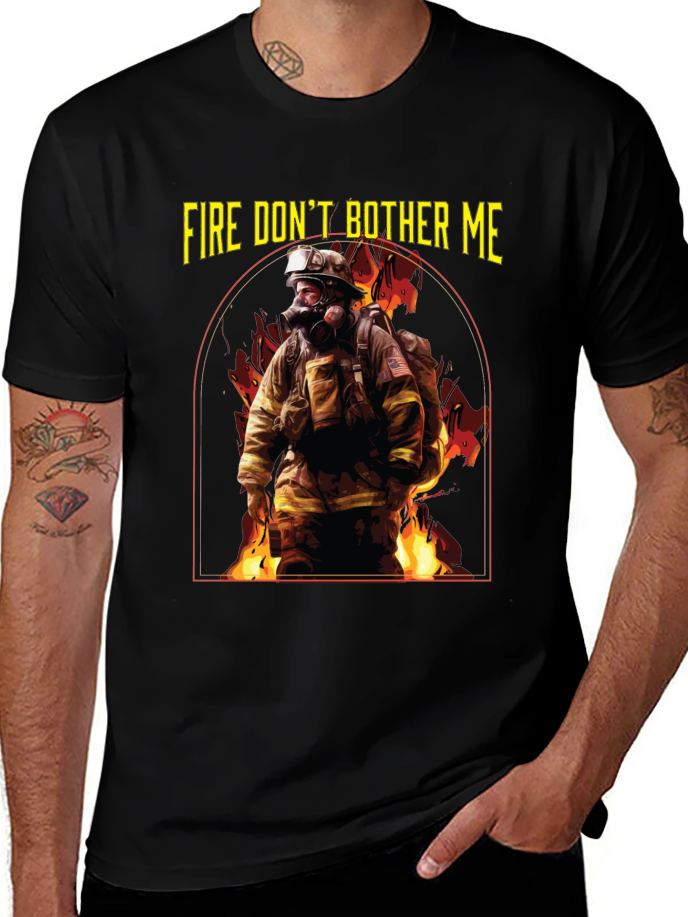 Variant 4 of Fire Don't Bother Me Graphic T-Shirt