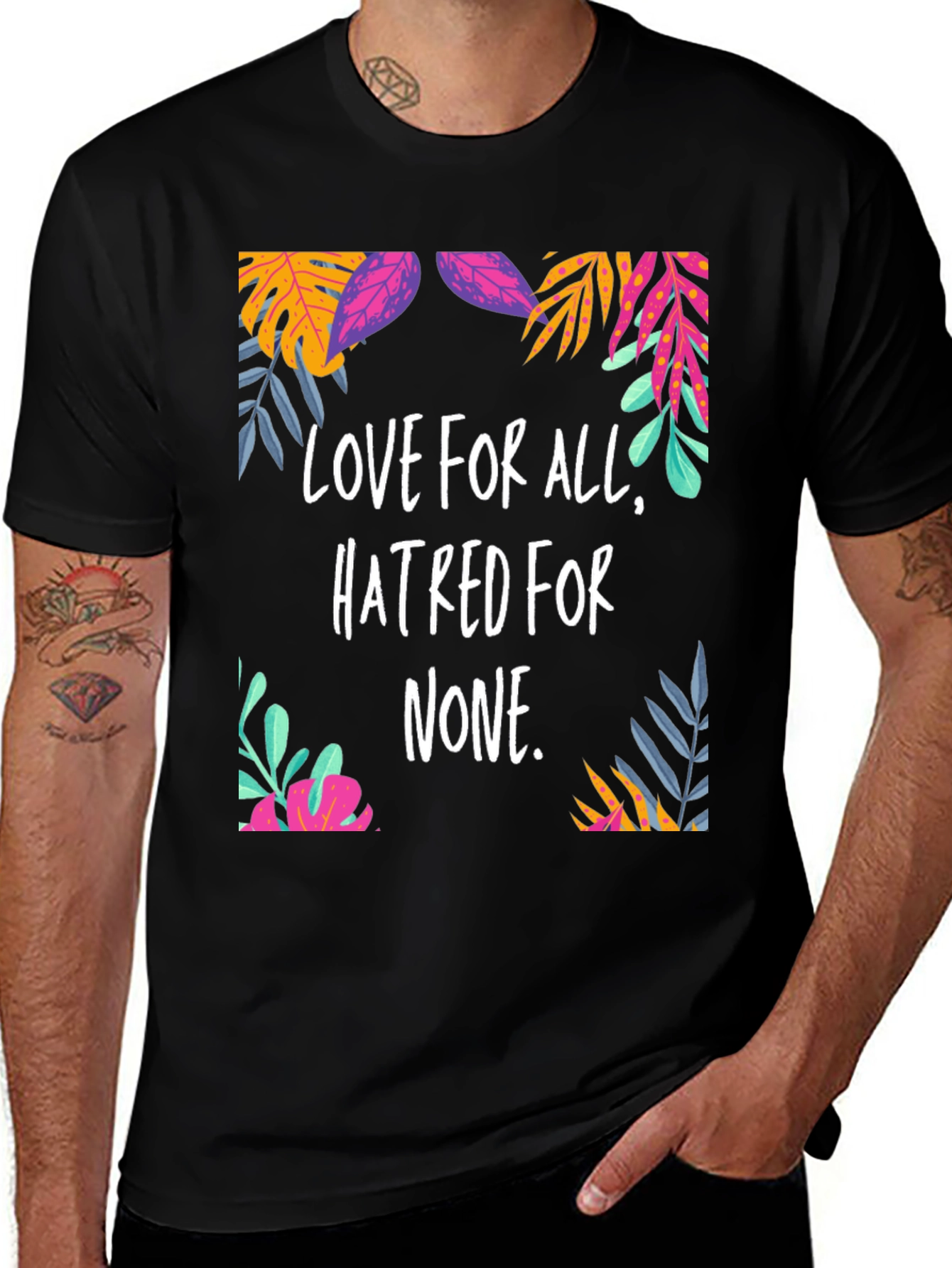 Variant 27 of Love For All Graphic Tee - Black
