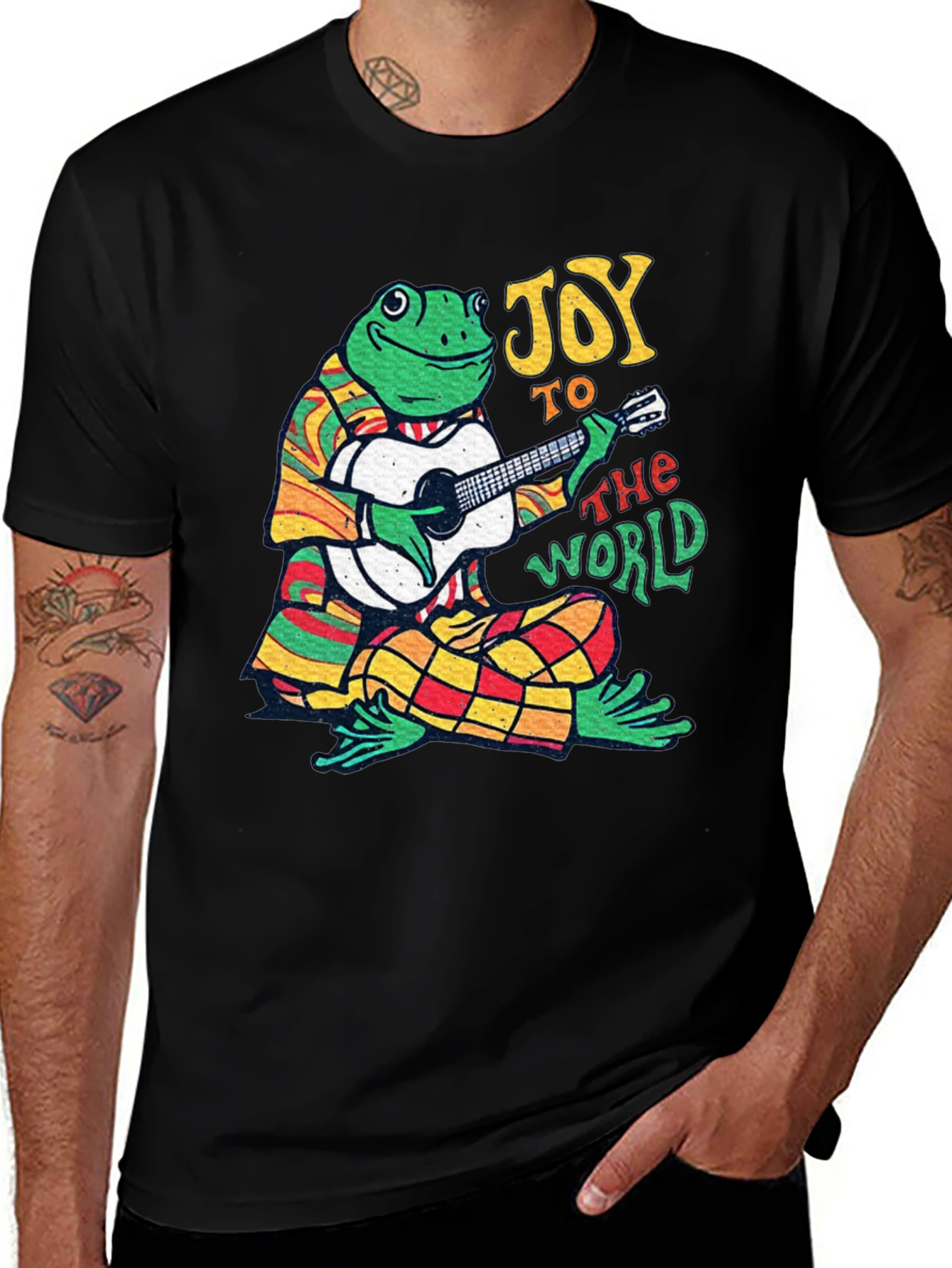Variant 25 of Joy to the World Frog Graphic T-Shirt