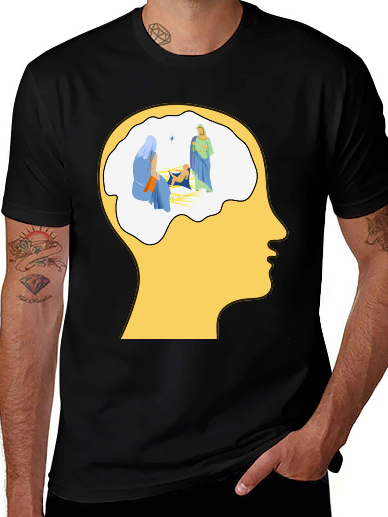 Variant 2 of Nativity Scene Mind T-Shirt