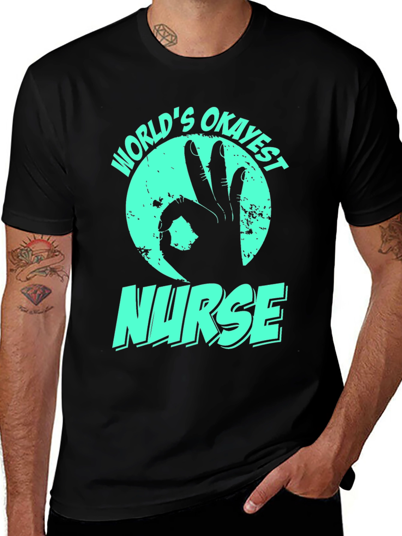 Variant 2 of World's Okayest Nurse T-Shirt - Funny Gift