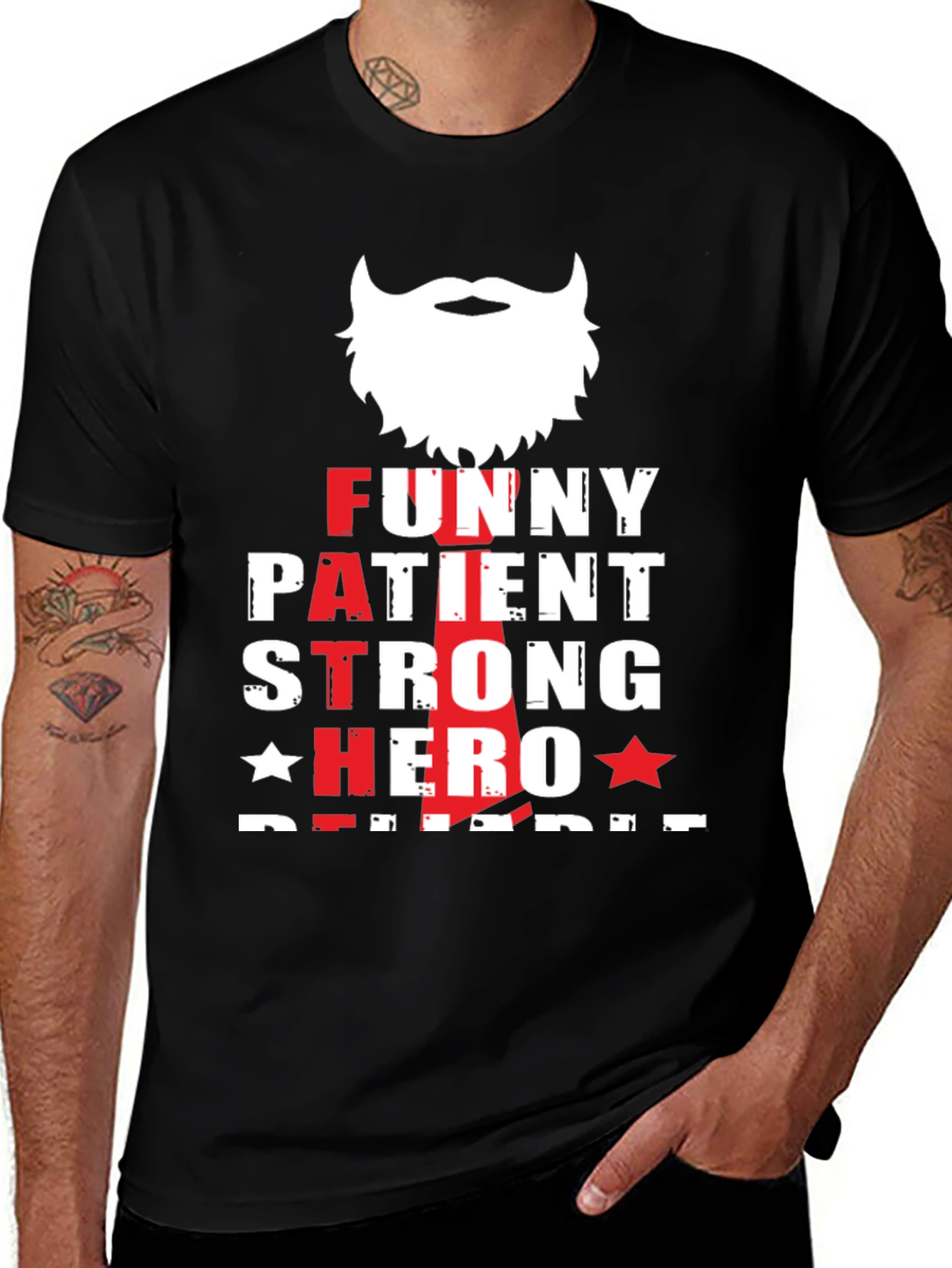 Funny Patient Strong Hero Dad T-Shirt