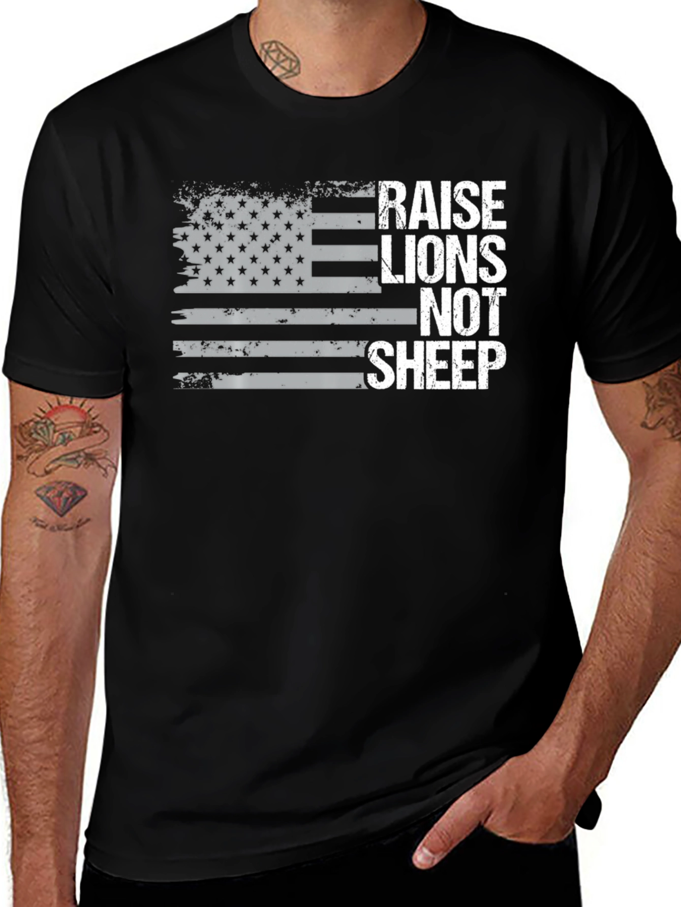 Raise Lions Not Sheep Graphic Tee