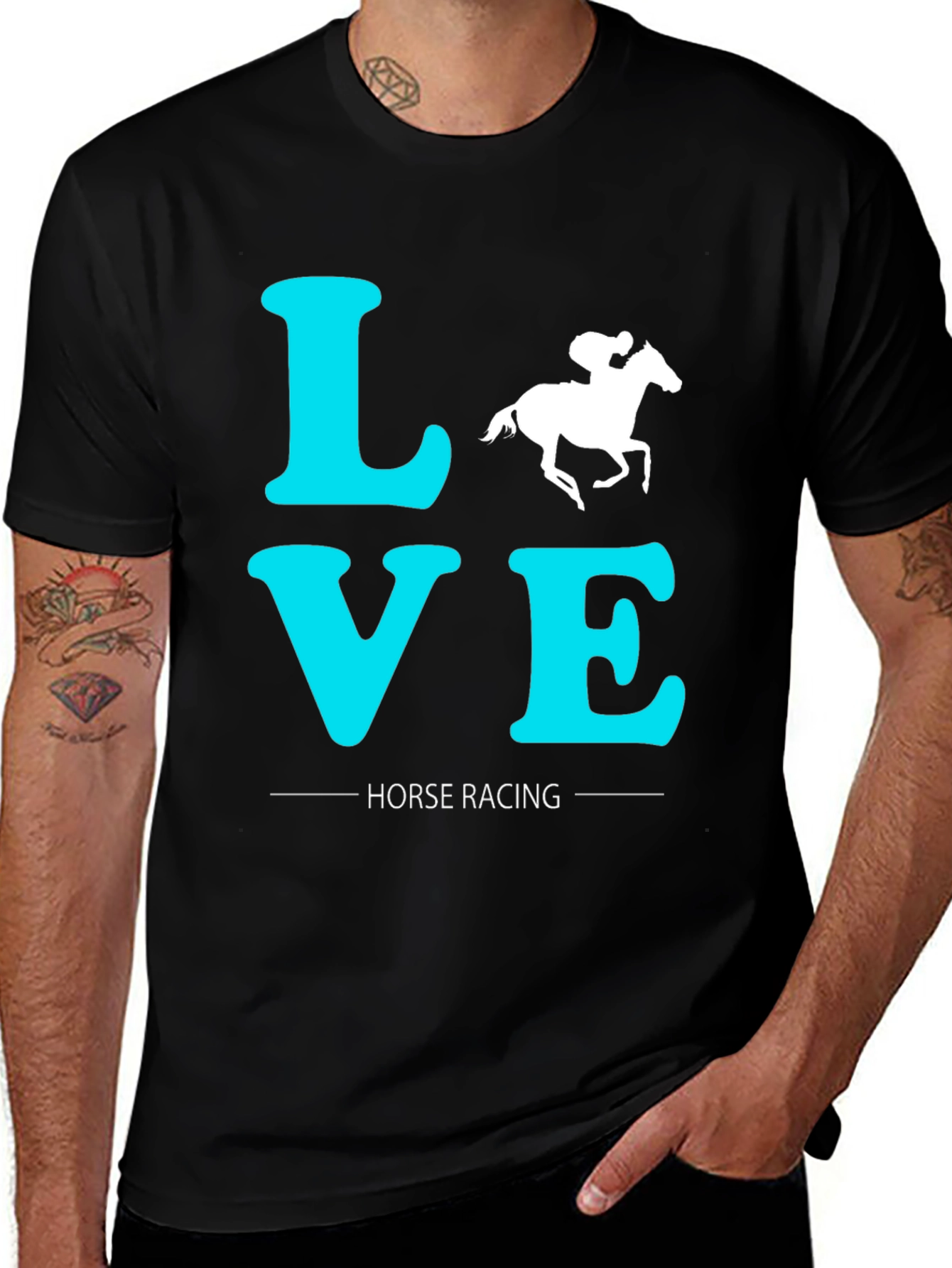 Variant 16 of Love Horse Racing T-Shirt - Stylish Graphic Tee