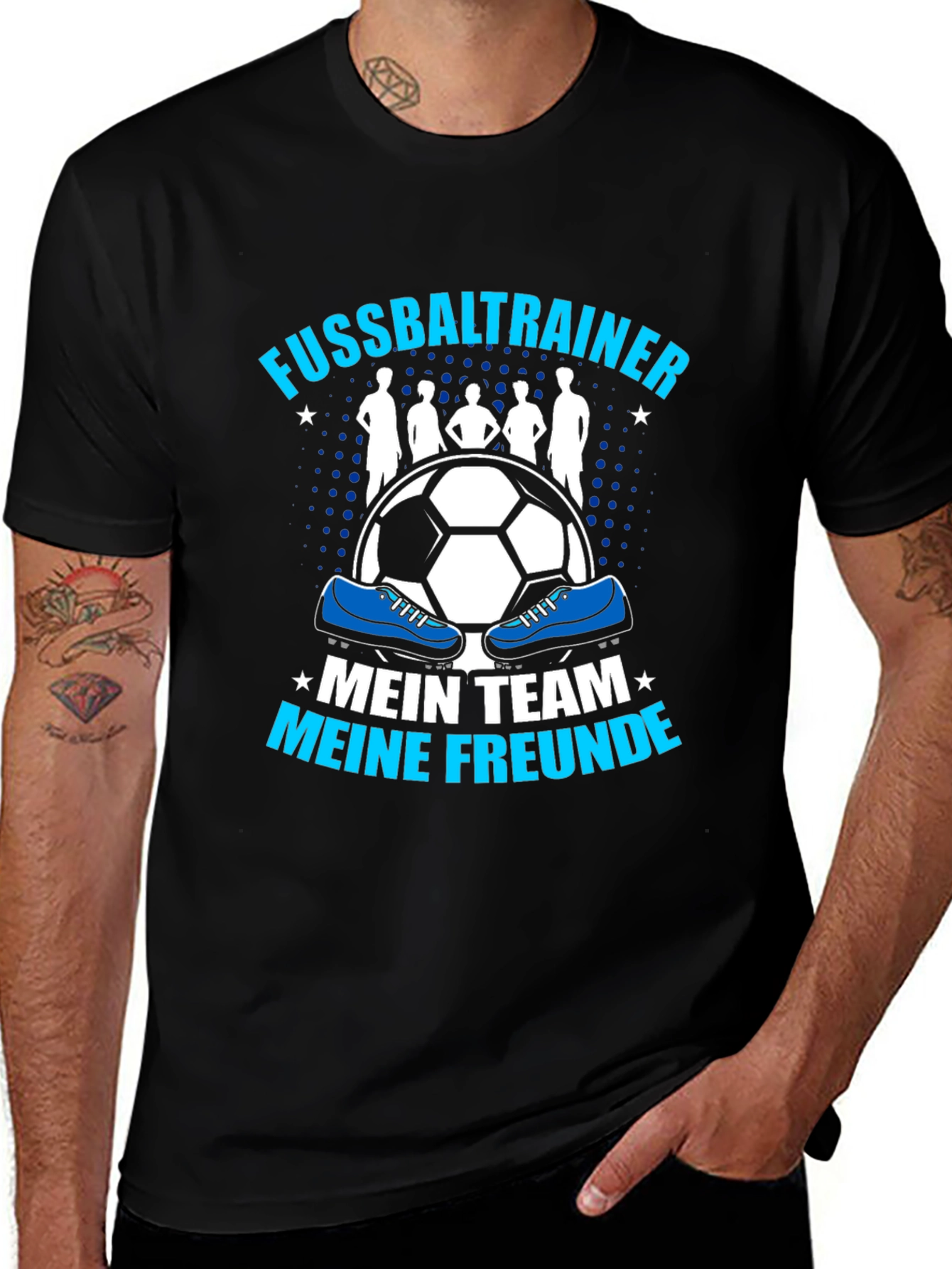 Variant 12 of Fussbaltrainer Soccer T-Shirt - Mein Team Meine Freunde
