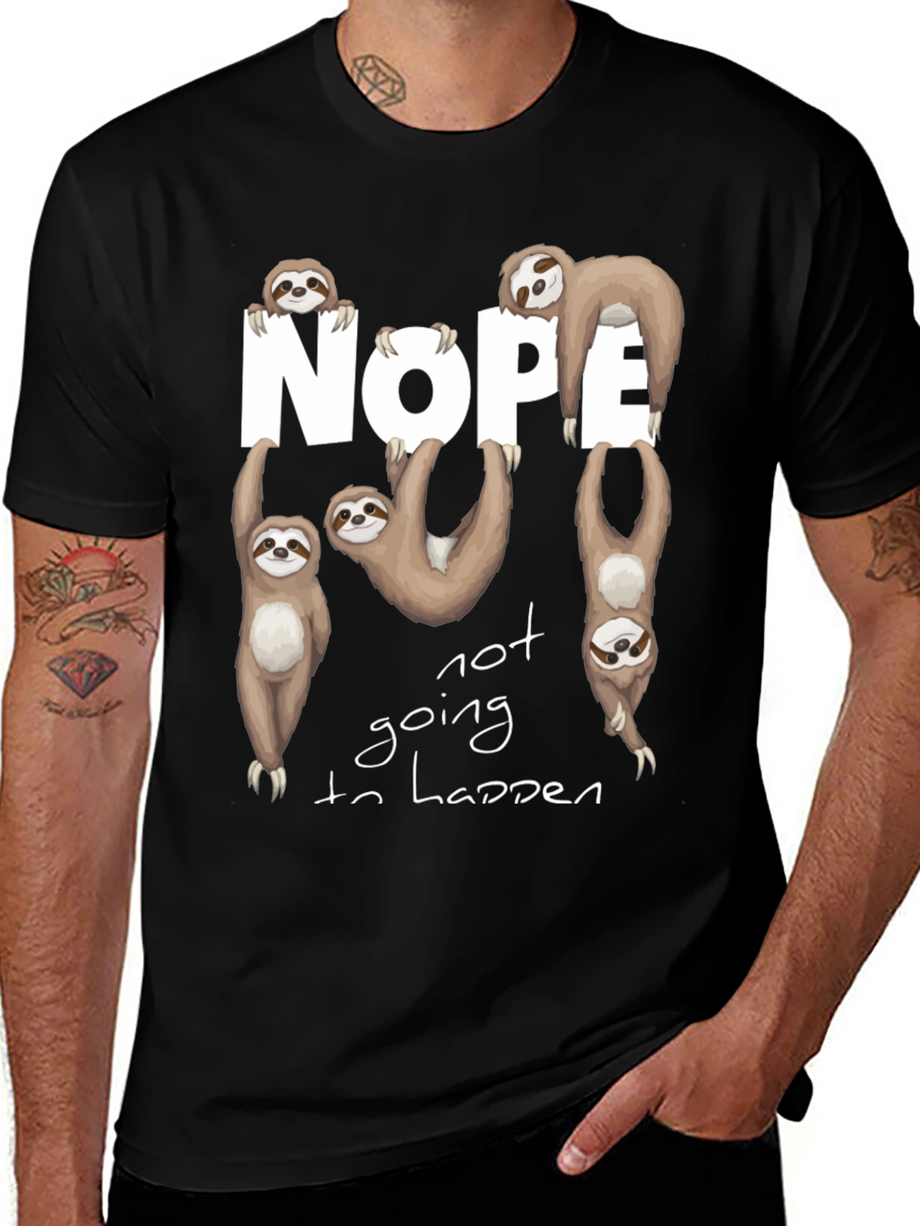 Variant 14 of Nope Sloth Graphic Tee