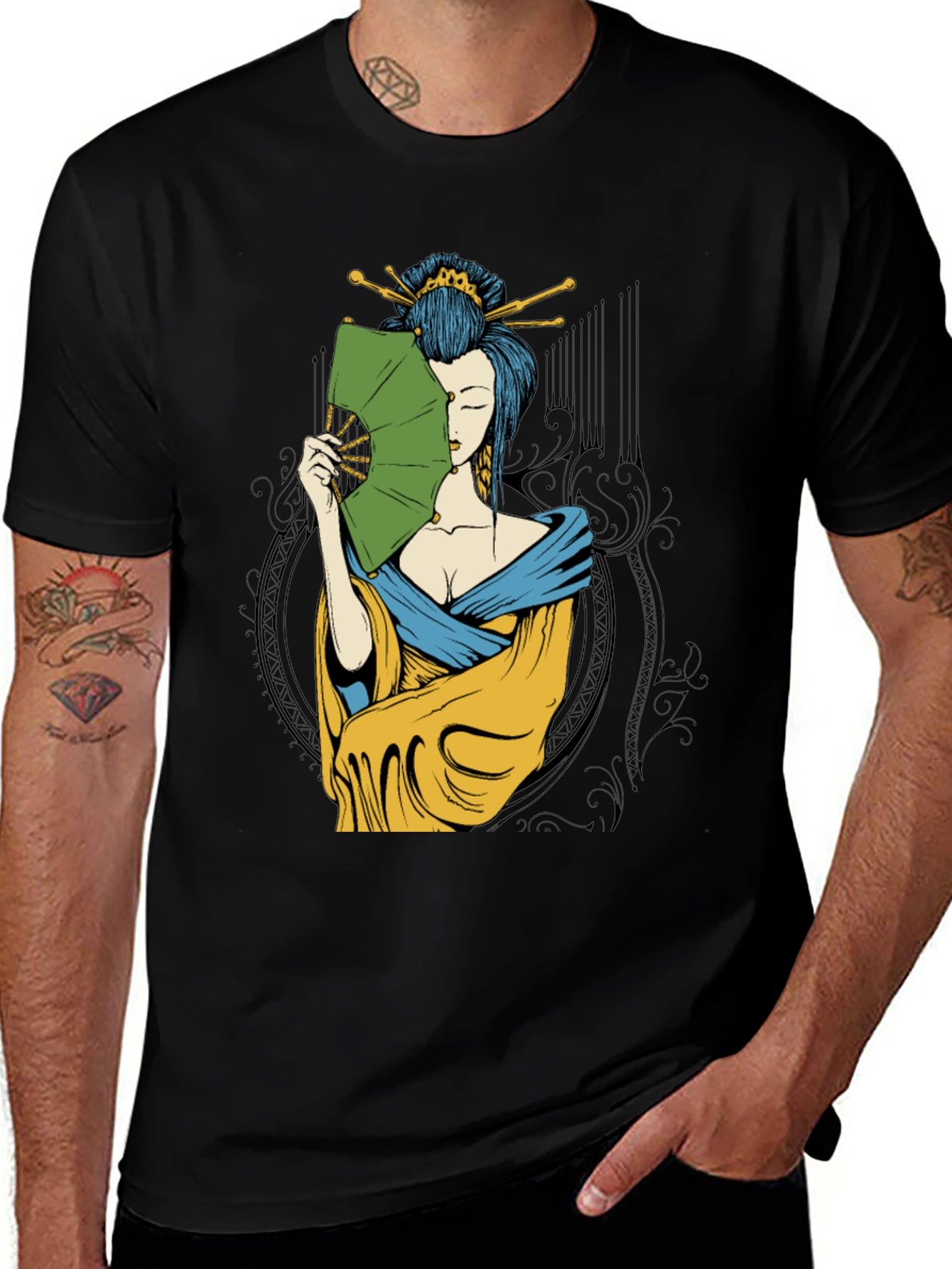 Variant 22 of Geisha Art Black T-Shirt