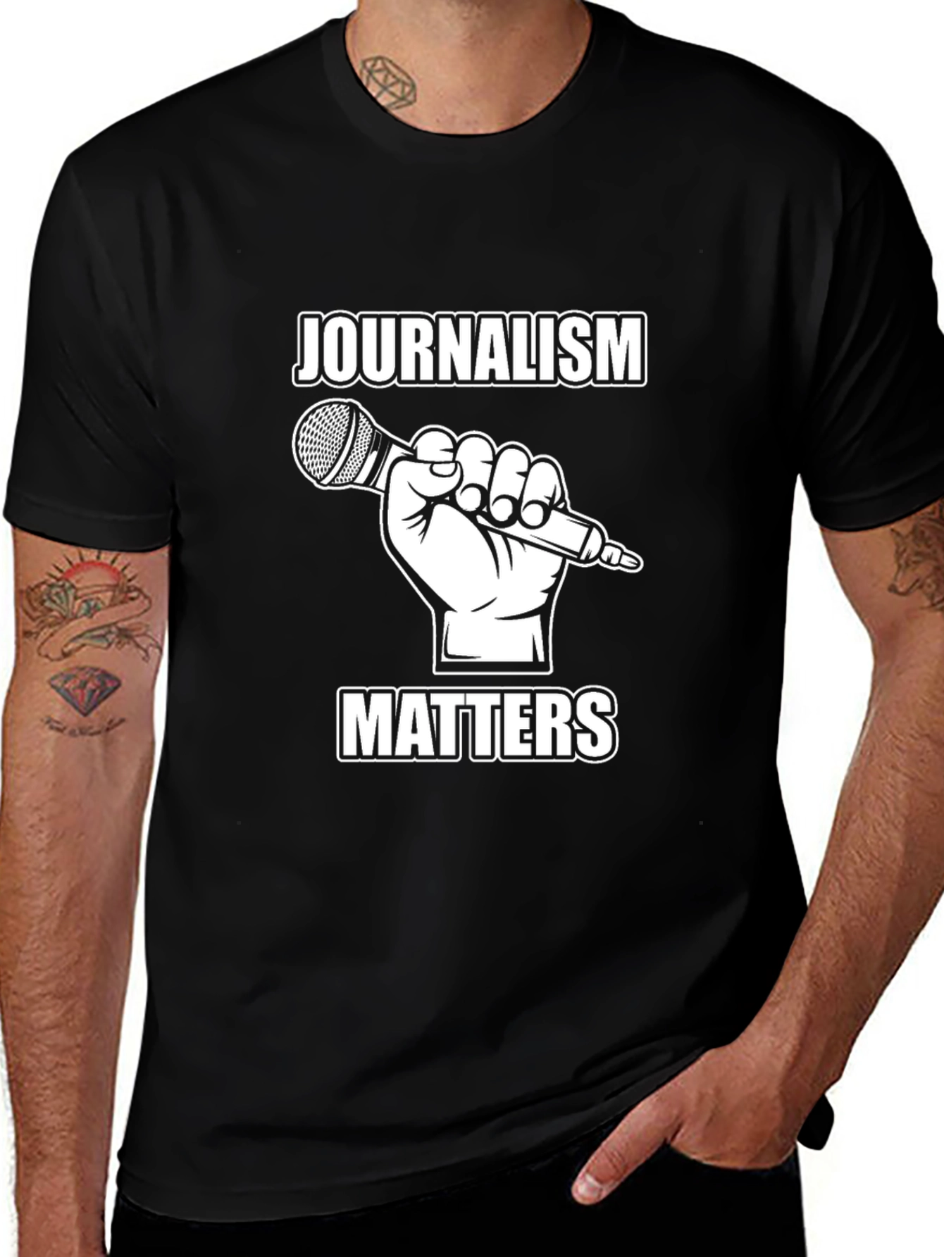 Journalism Matters Black Graphic T-Shirt