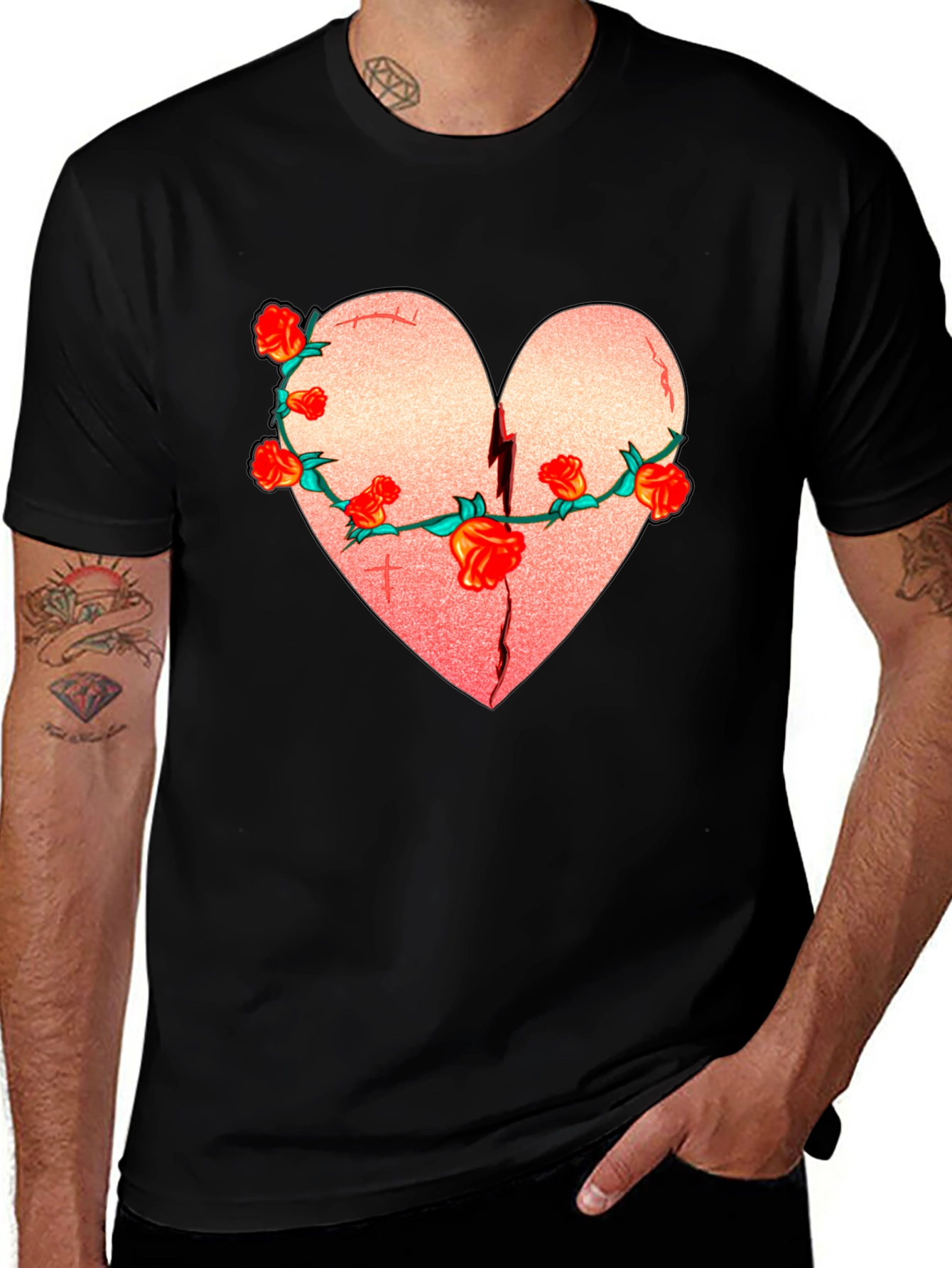 Variant 5 of Broken Heart Rose T-Shirt