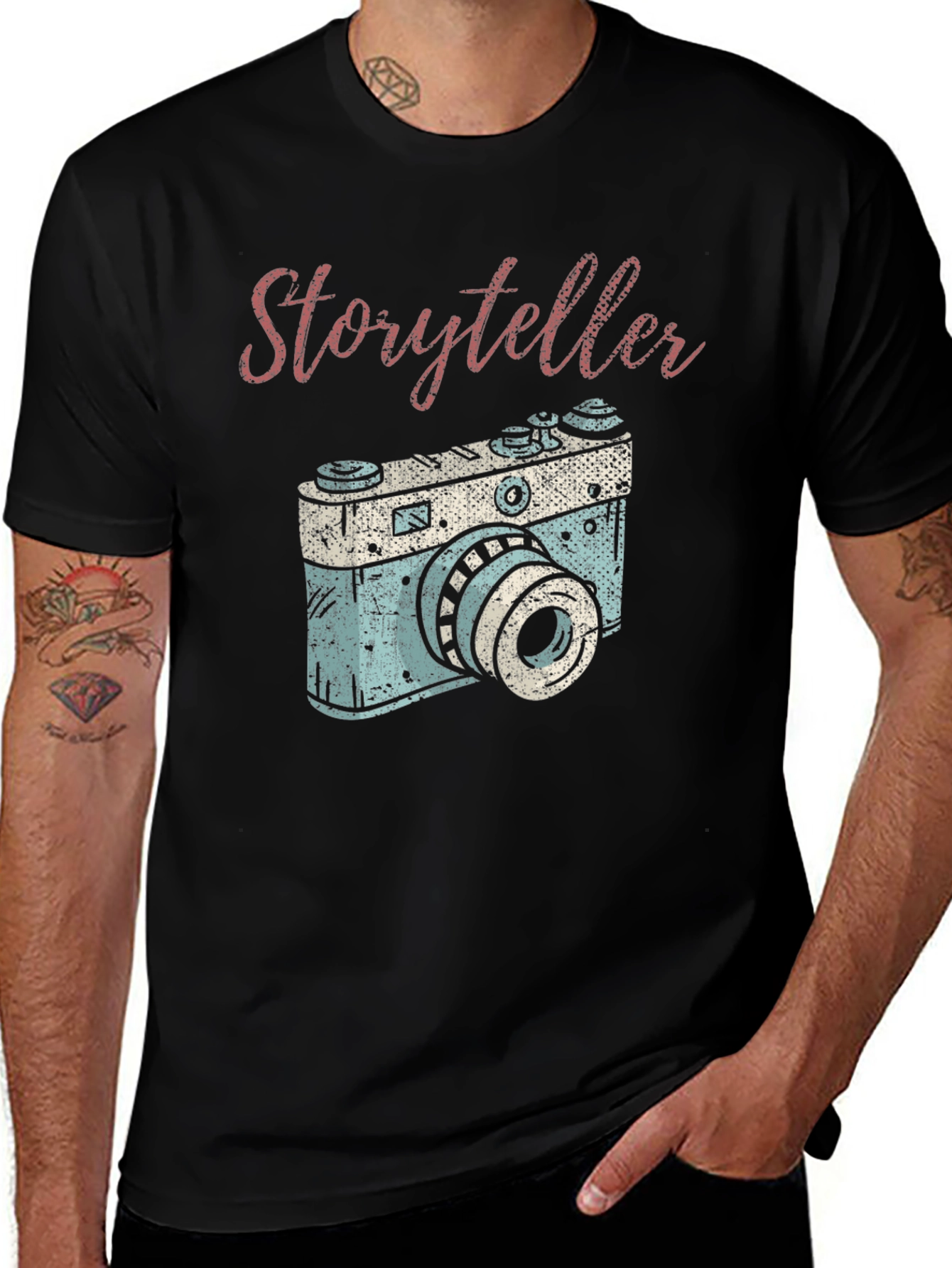 Variant 17 of Storyteller Camera Graphic Tee - Vintage Style