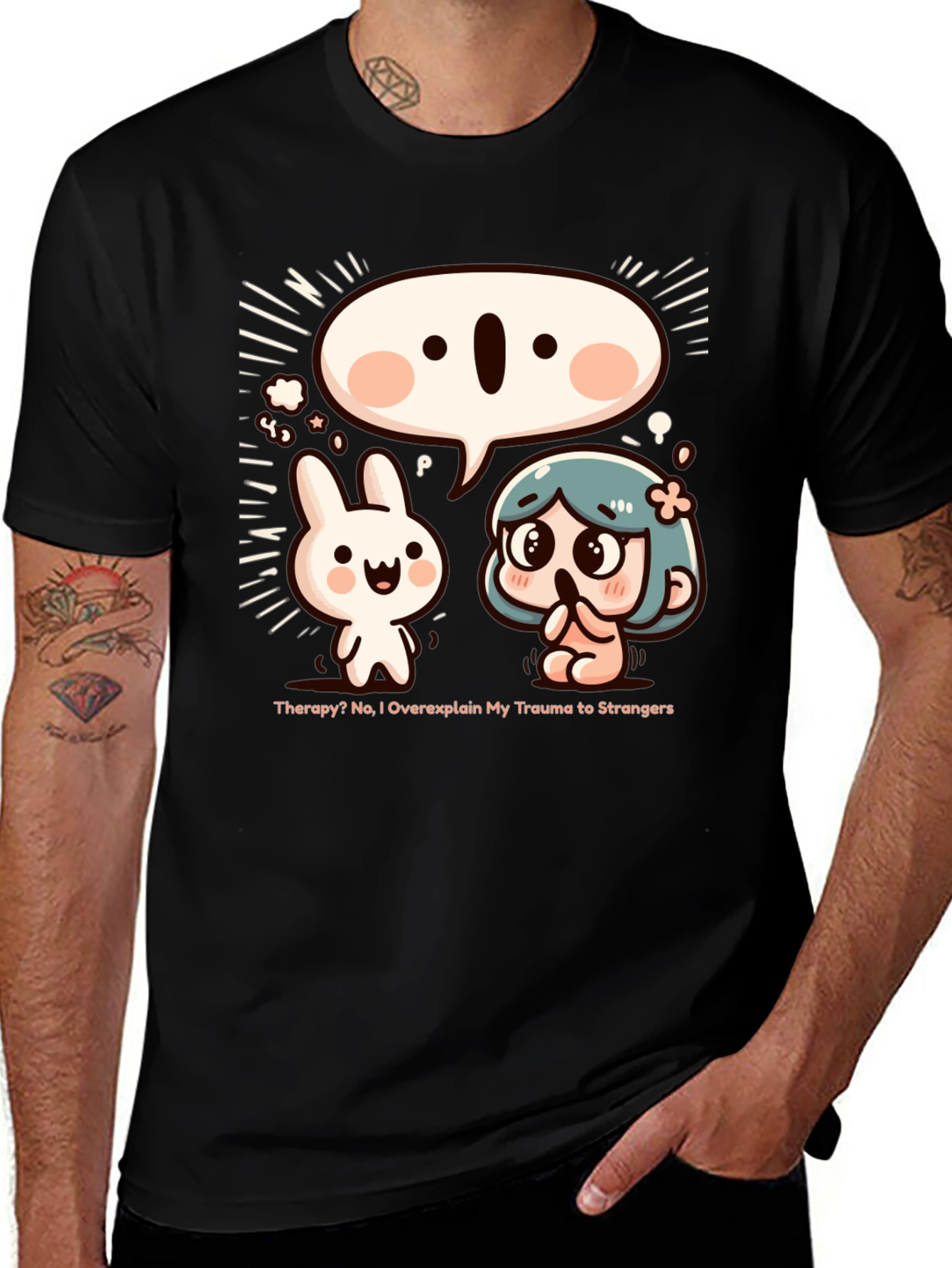 Variant 7 of Funny Trauma Overexplaining T-Shirt