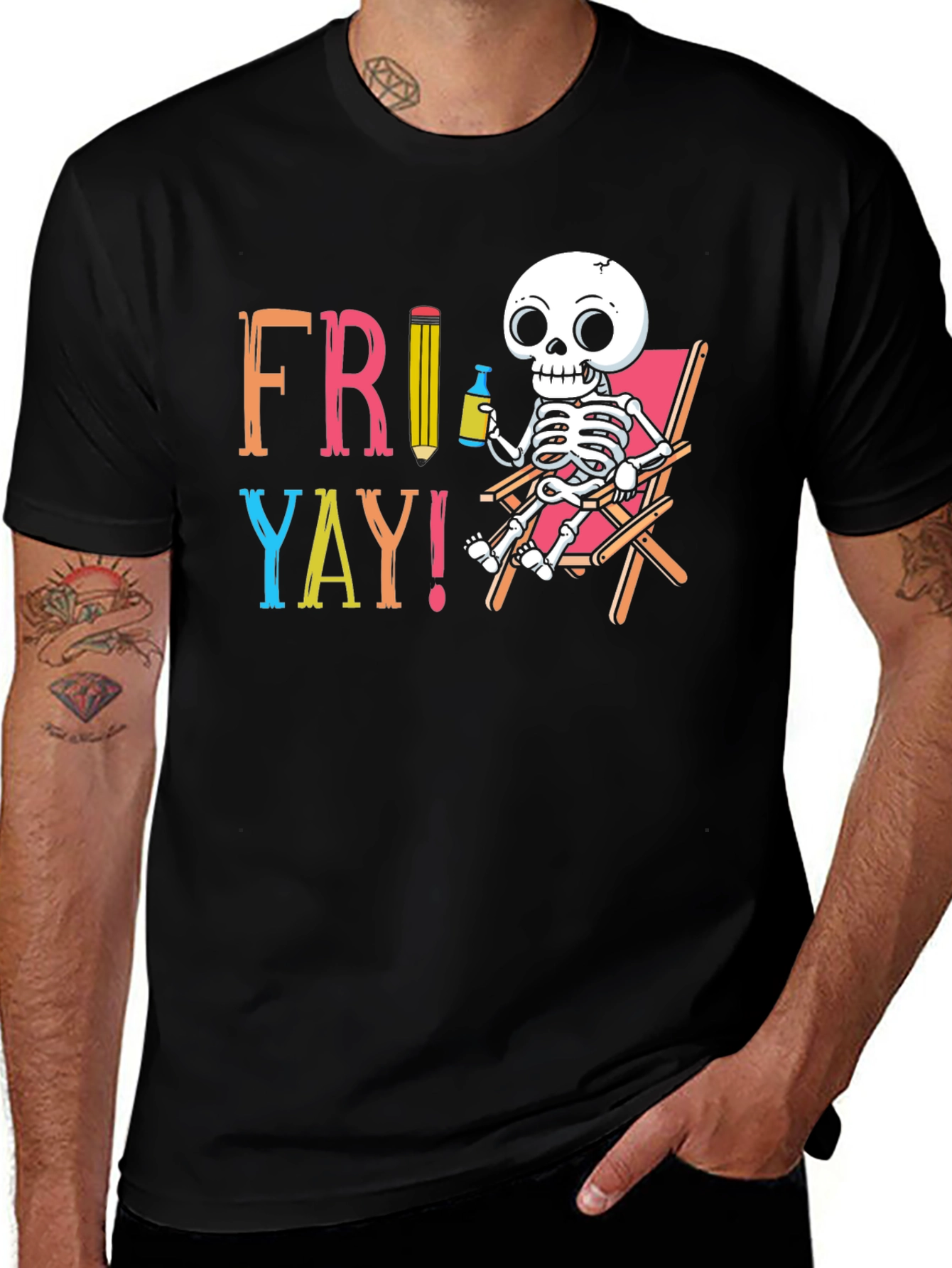 Variant 26 of Fri-Yay Skeleton Graphic T-Shirt