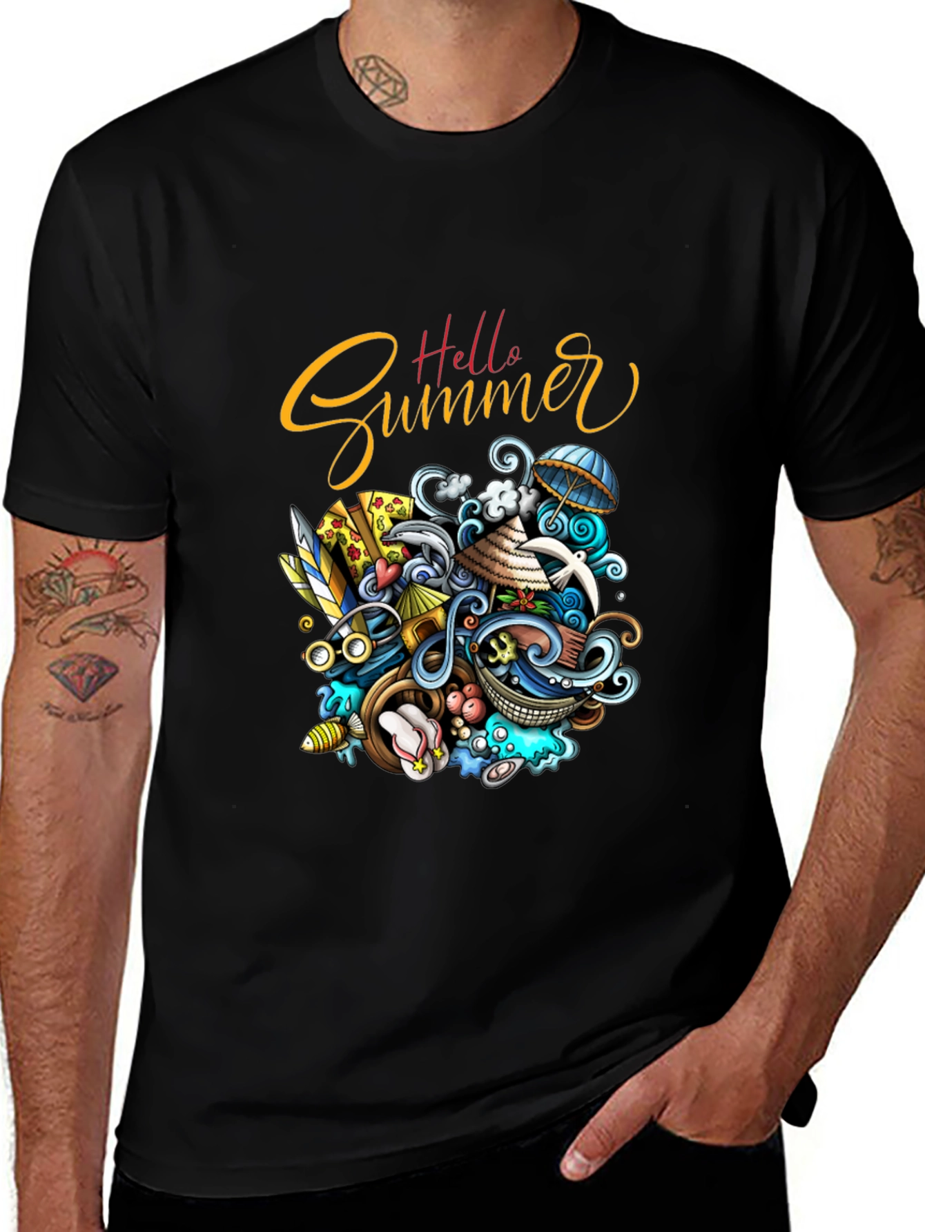 Variant 14 of Summer Vibes Graphic T-Shirt - Cool Vacation Tee