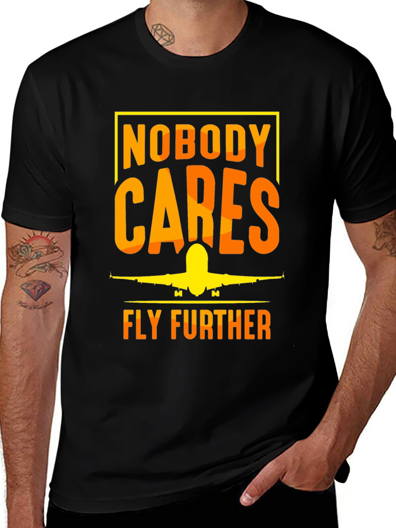 Variant 18 of Nobody Cares Fly Further T-Shirt - Aviation Tee
