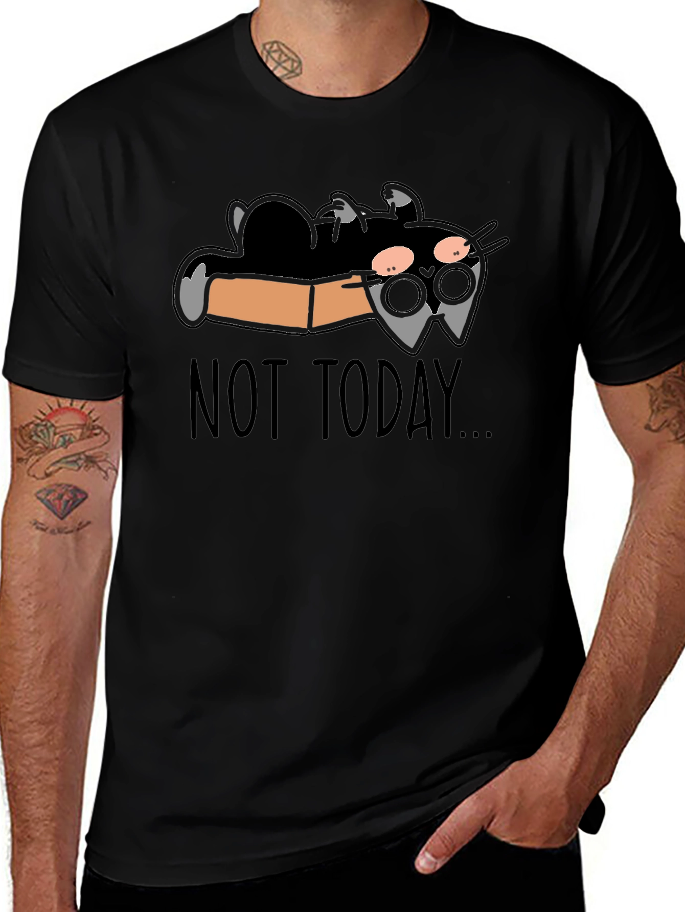 Variant 24 of Not Today Cat T-Shirt