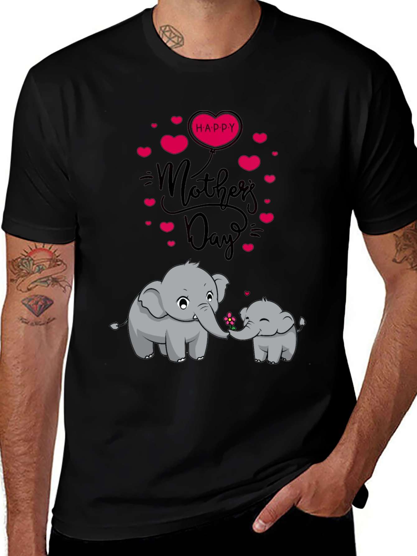 Happy Mother's Day Elephant Graphic Tee