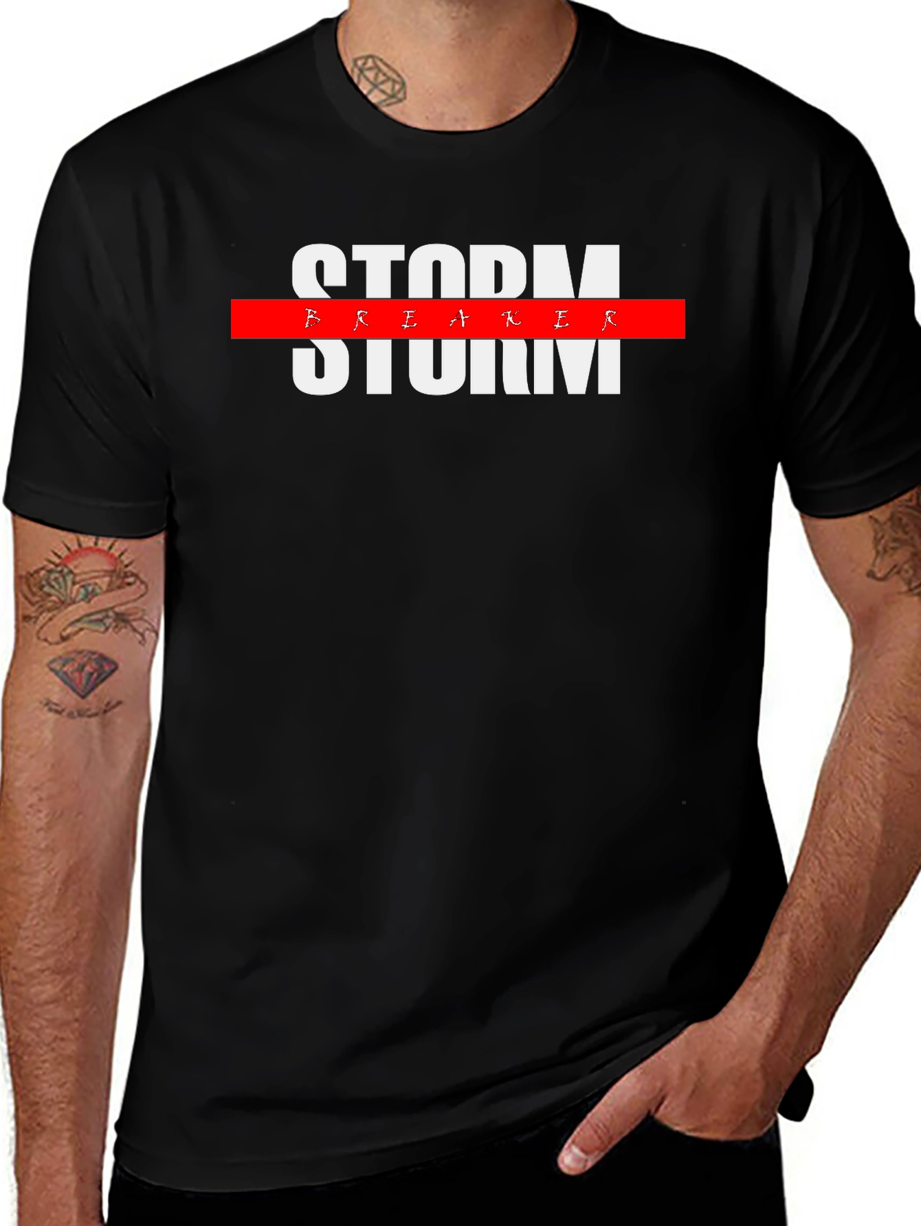 Variant 22 of Storm Breaker Graphic Tee - Men's Black T-Shirt