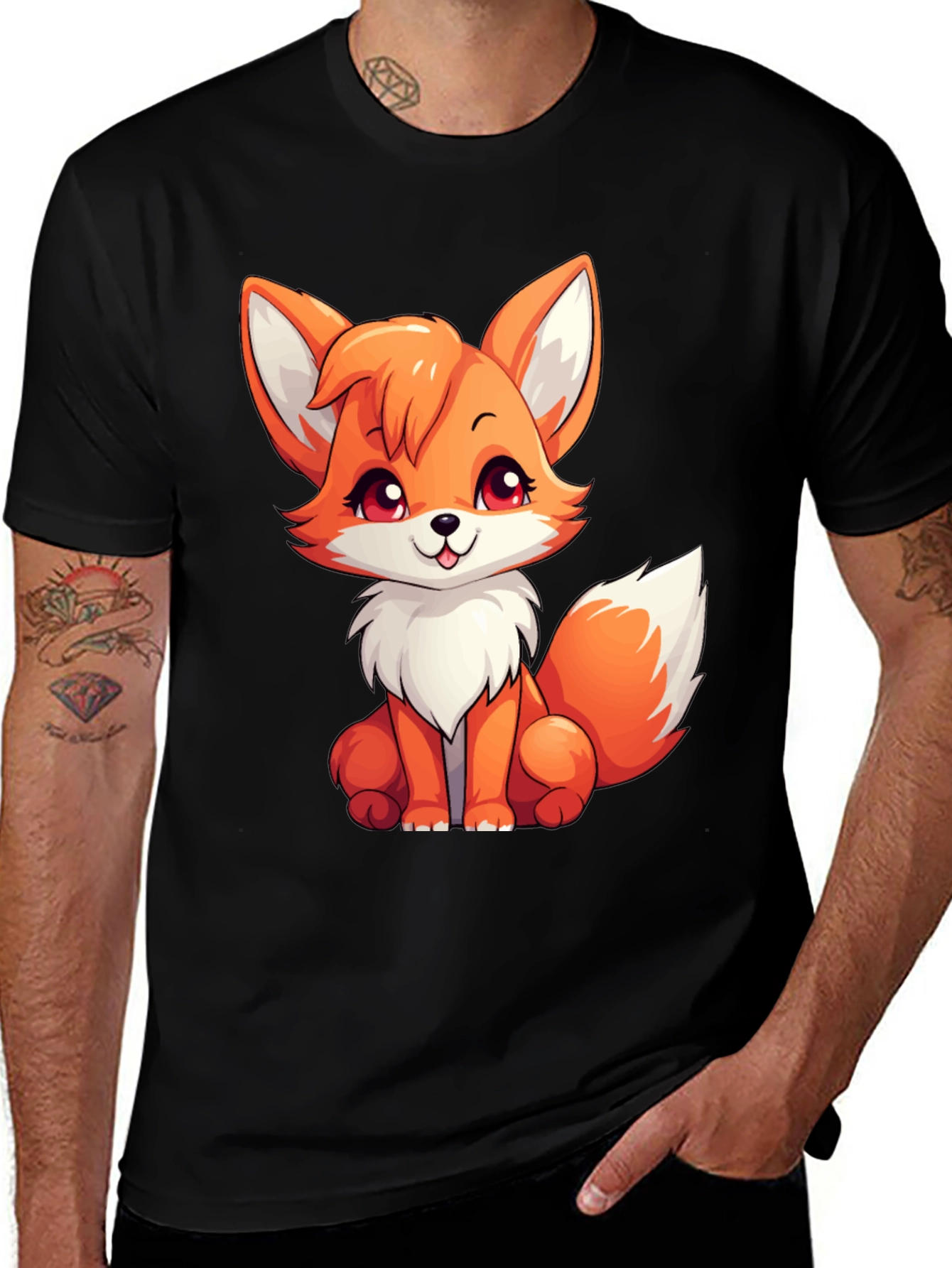 Variant 19 of Cute Fox Graphic Tee - Fun & Stylish Shirt