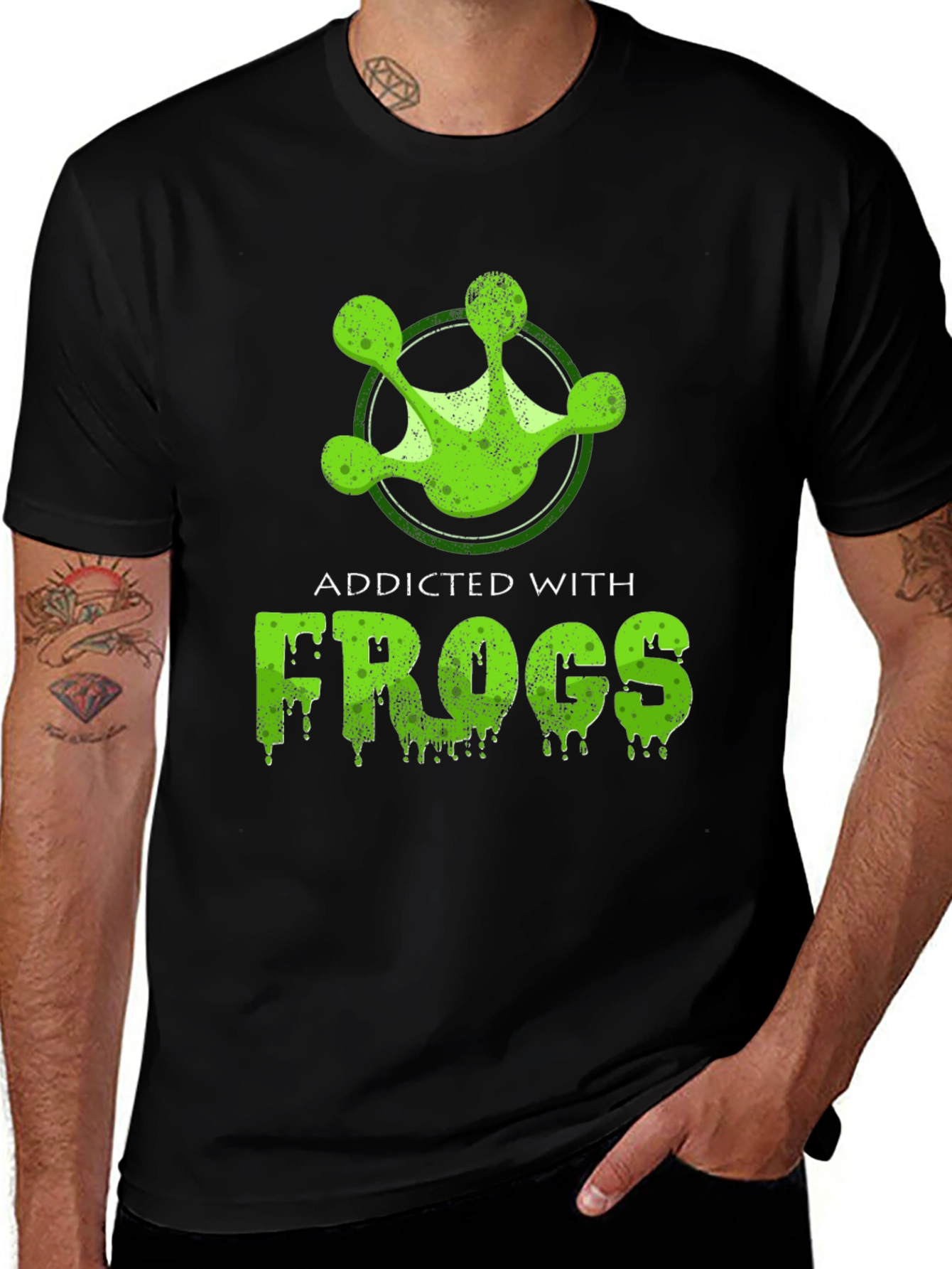 Variant 4 of Addicted With Frogs Graphic Tee