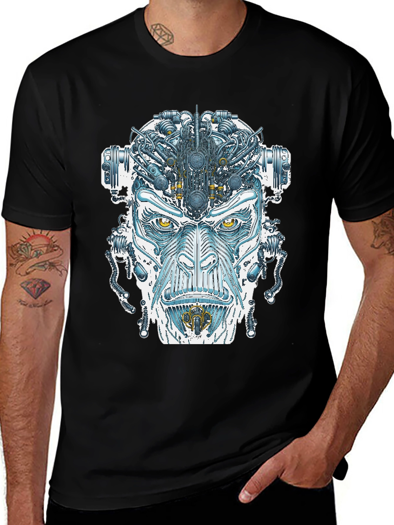 Variant 9 of Cyborg Face Graphic T-Shirt