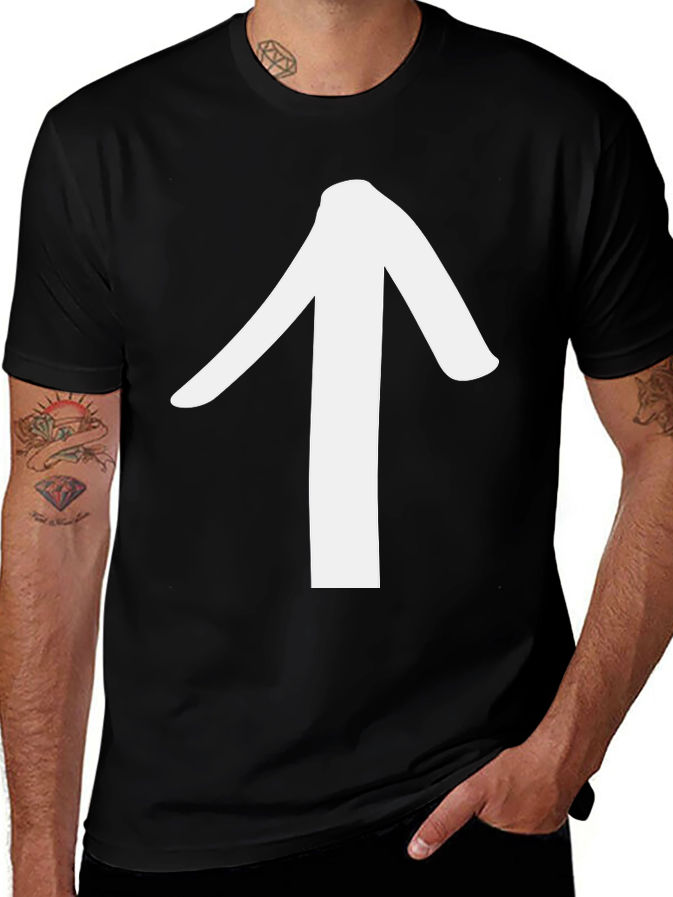 Variant 14 of Upward Arrow Graphic Tee - Casual Comfort