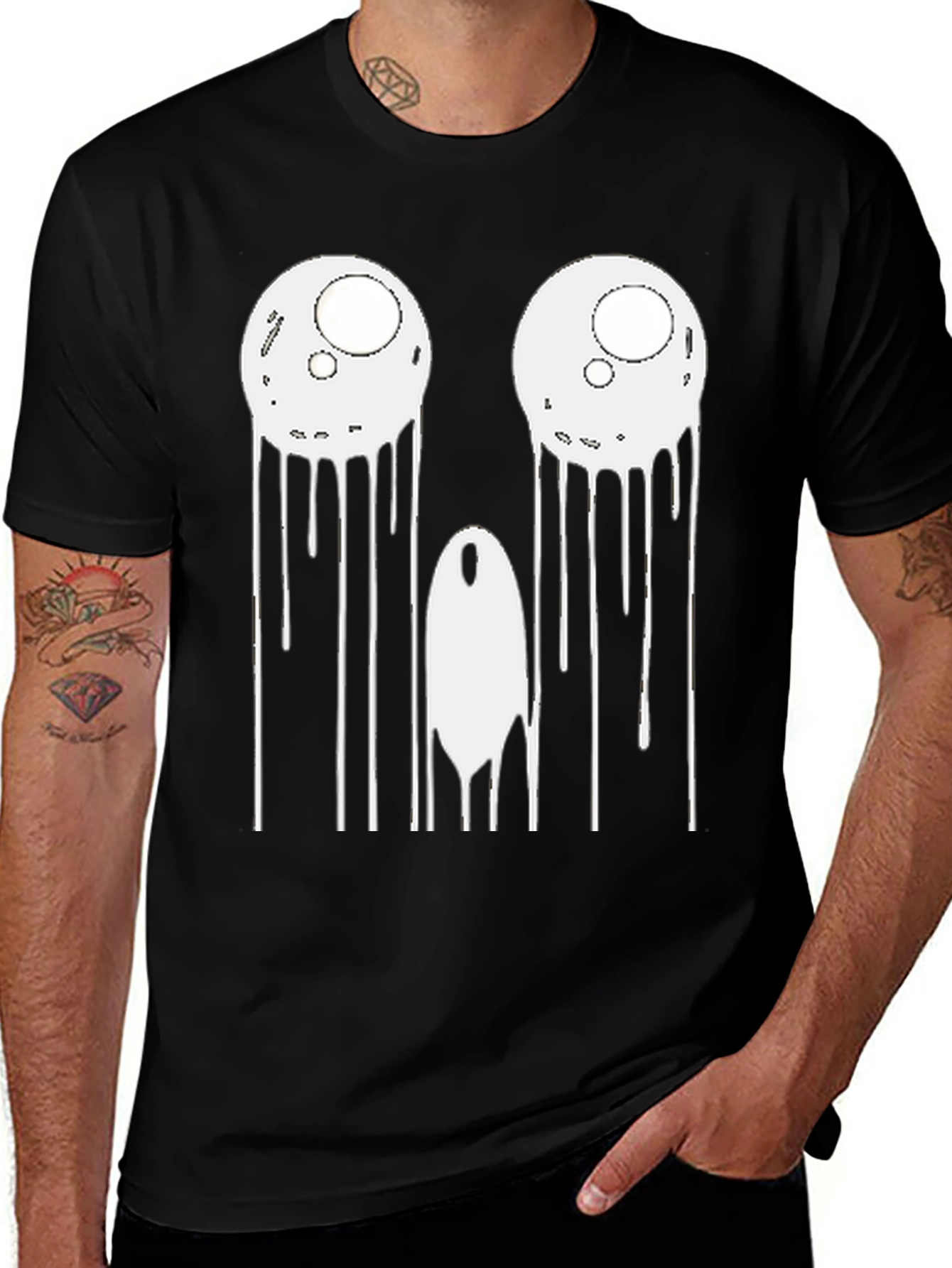 Ghostly Drip T-Shirt - Spooky Graphic Tee