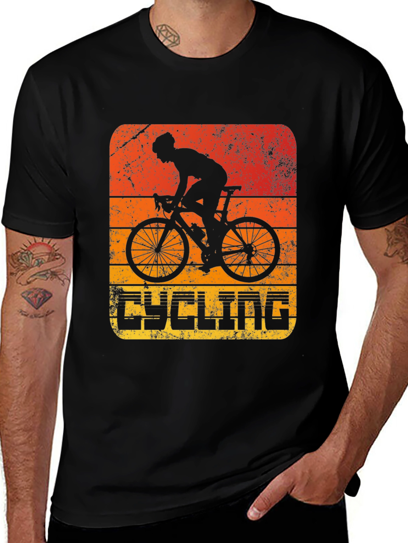 Variant 14 of Retro Cycling T-Shirt - Stylish Cyclist Graphic Tee