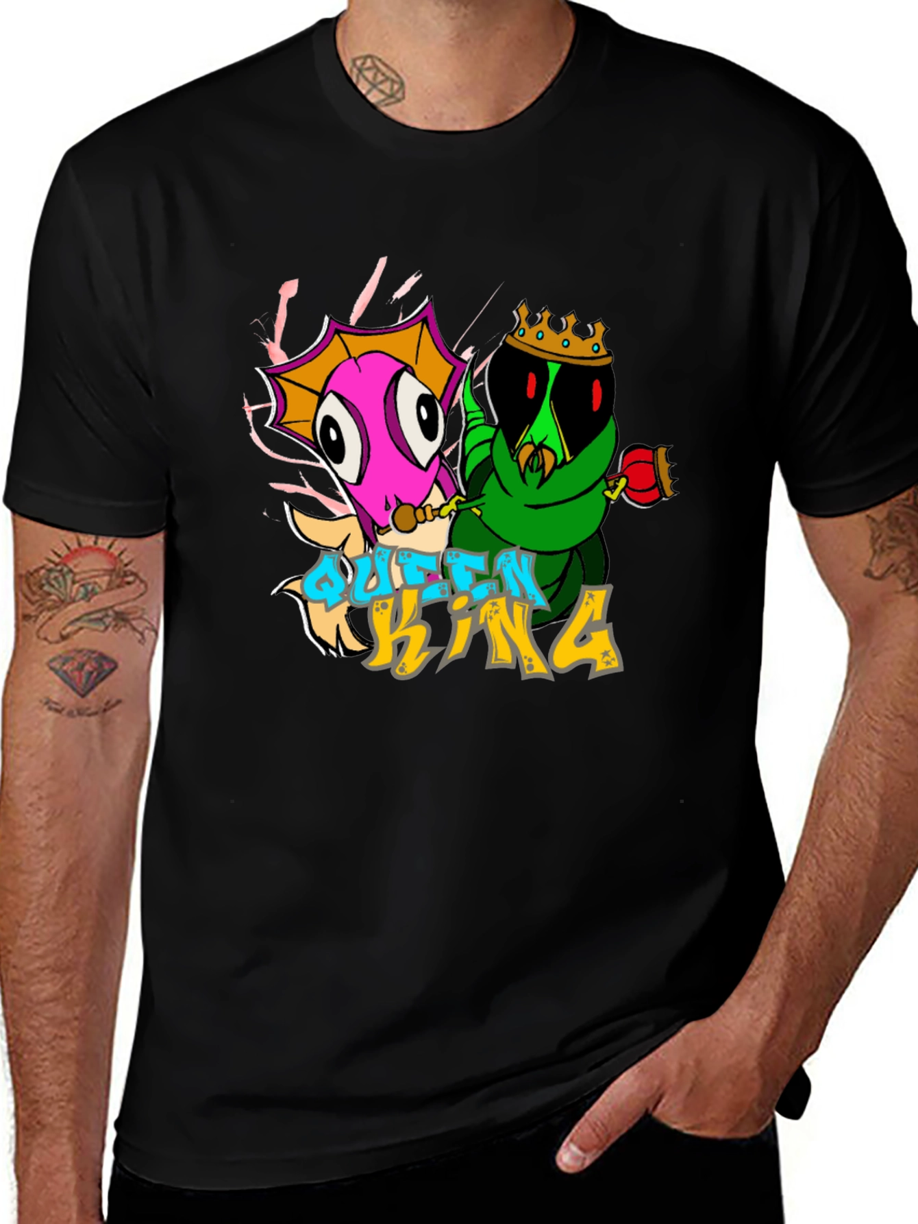 Variant 23 of Queen and King Cartoon Graphic T-Shirt