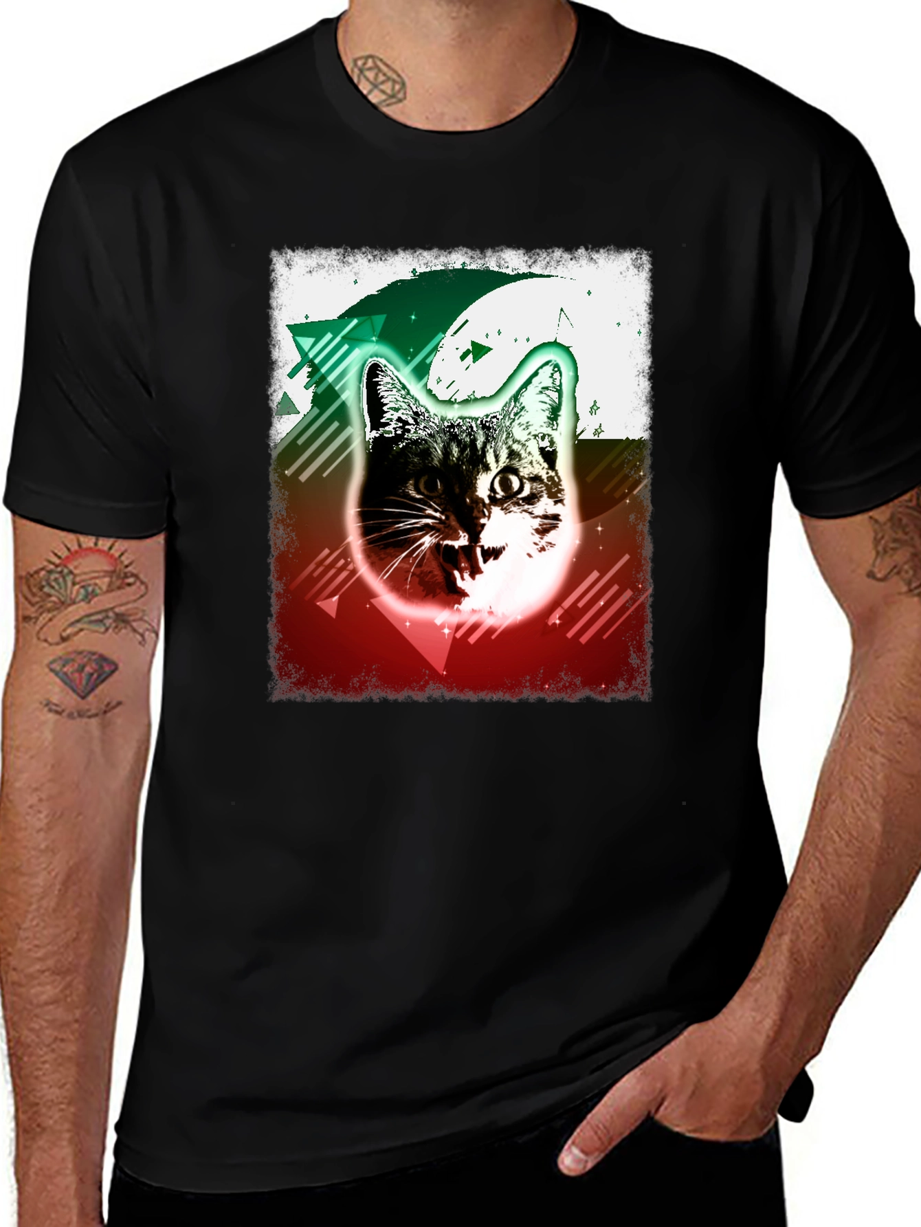 Variant 3 of Cat Graphic T-Shirt - Quirky Animal Design