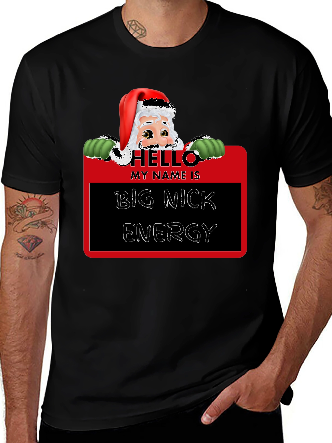 Variant 29 of Big Nick Energy Santa Christmas Holiday T-Shirt