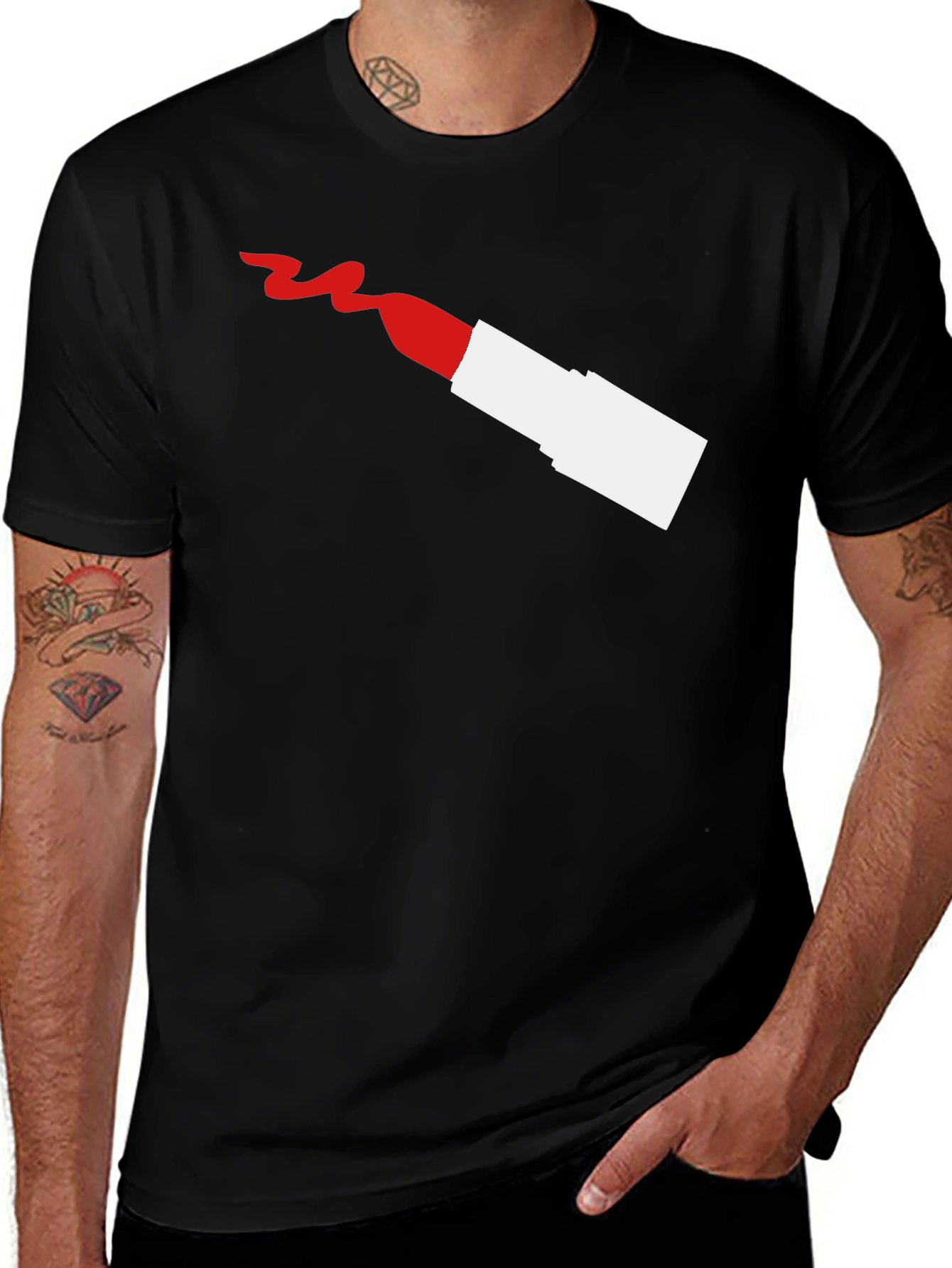 Variant 29 of Modern Lipstick Graphic Tee - Stylish Men's T-Shirt