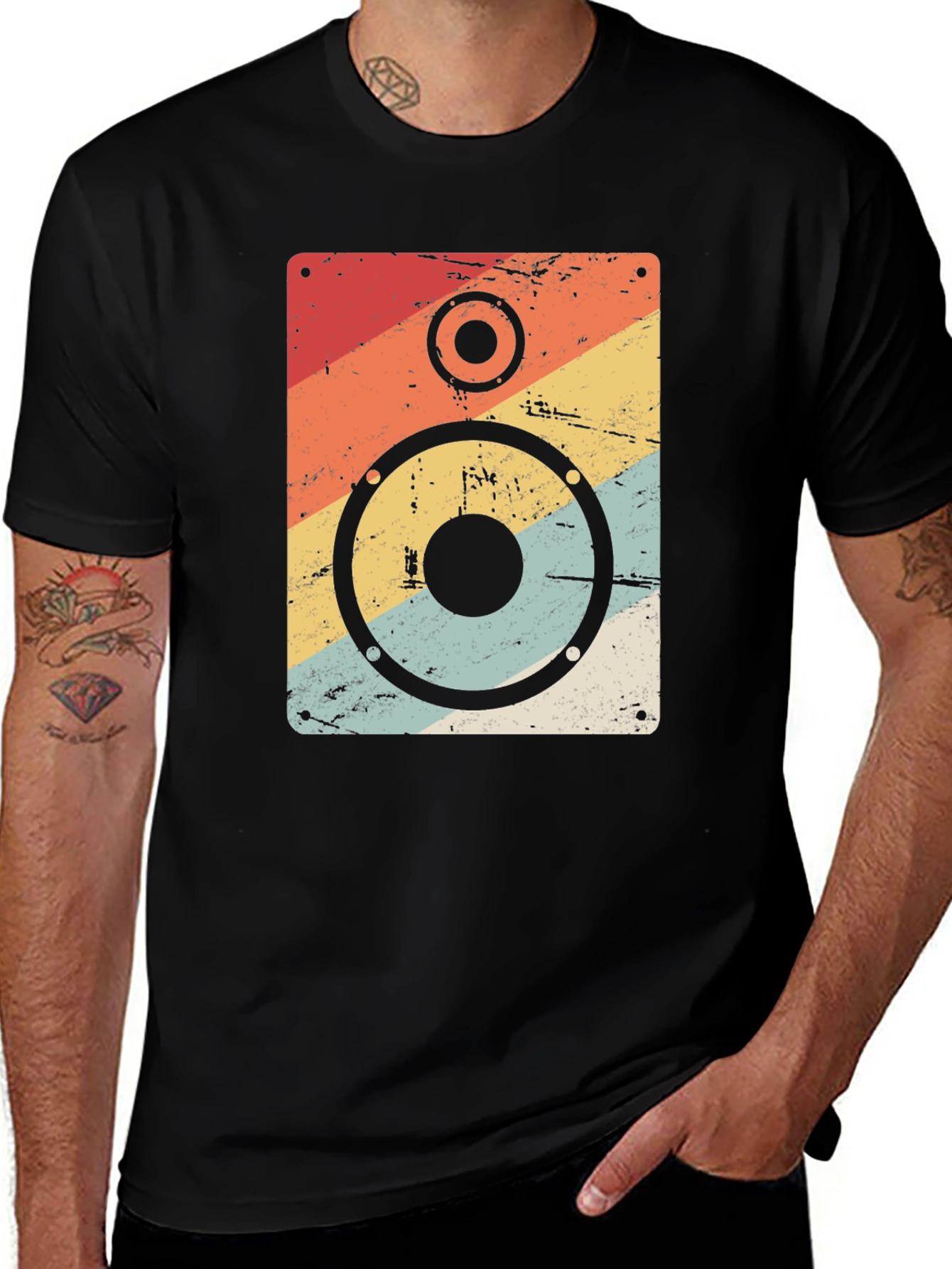 Variant 9 of Retro Speaker Graphic T-Shirt - Vintage Style