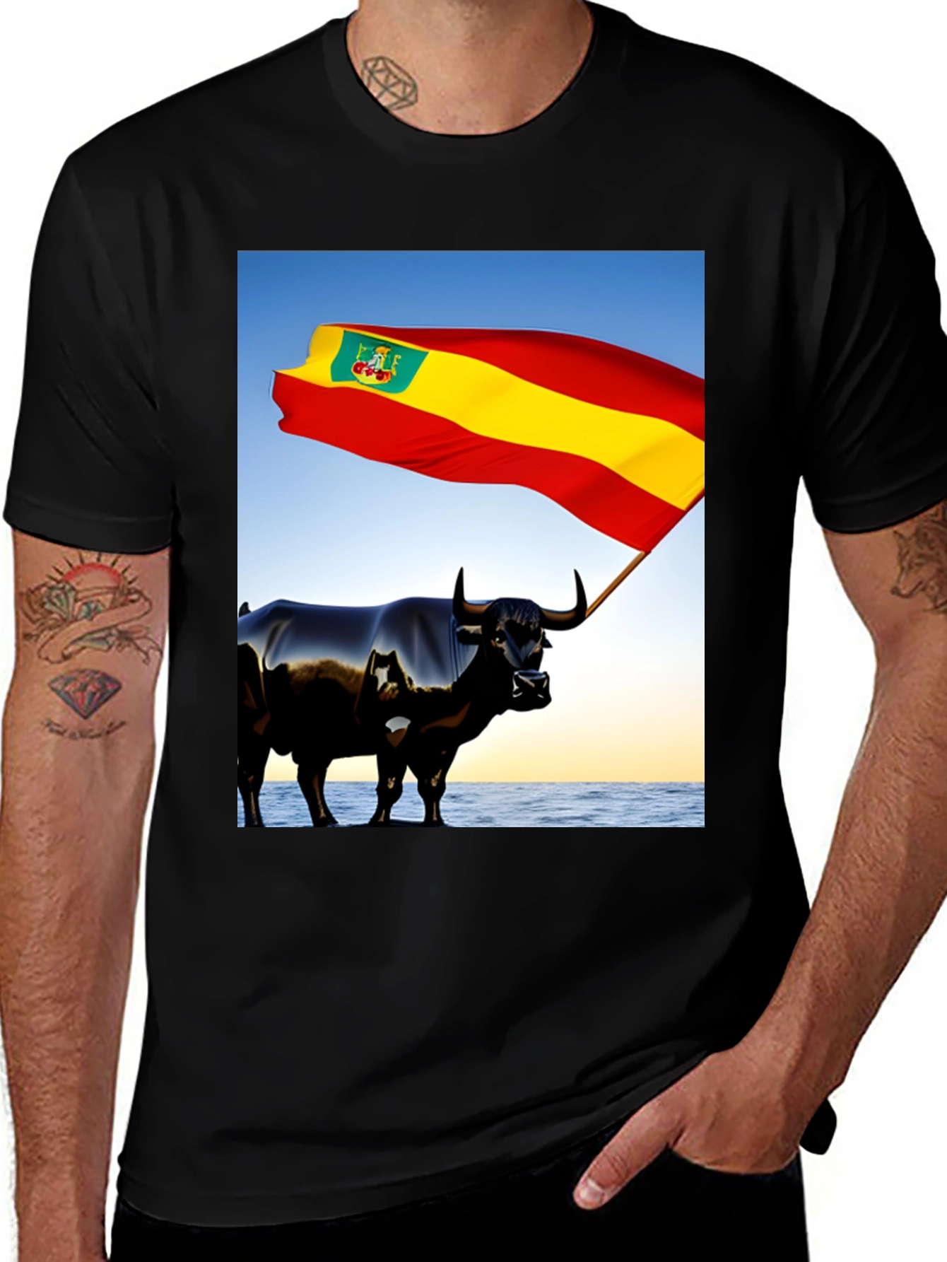 Spanish Bull Flag Graphic Tee