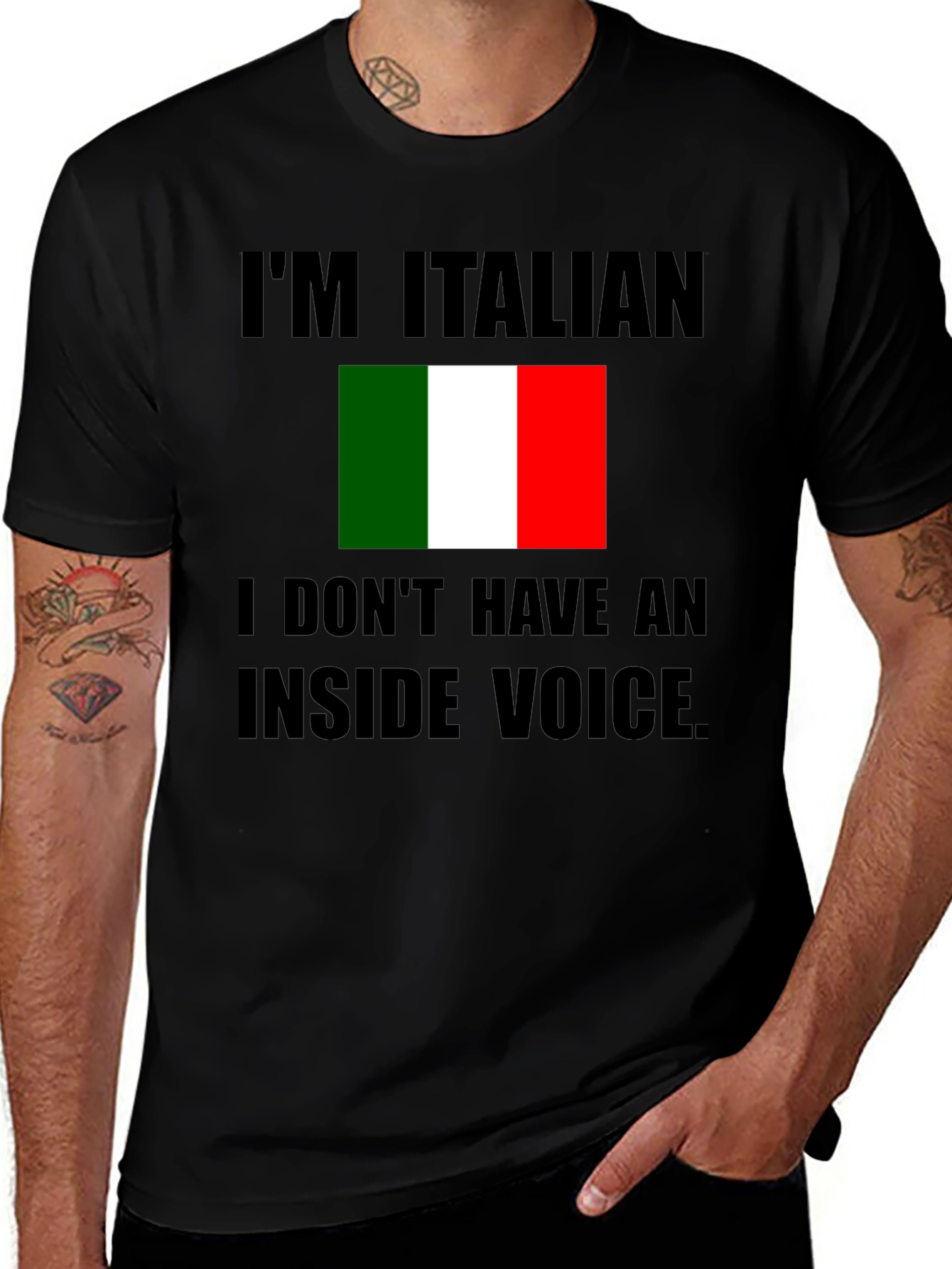 I'm Italian T-Shirt - No Inside Voice Novelty Tee