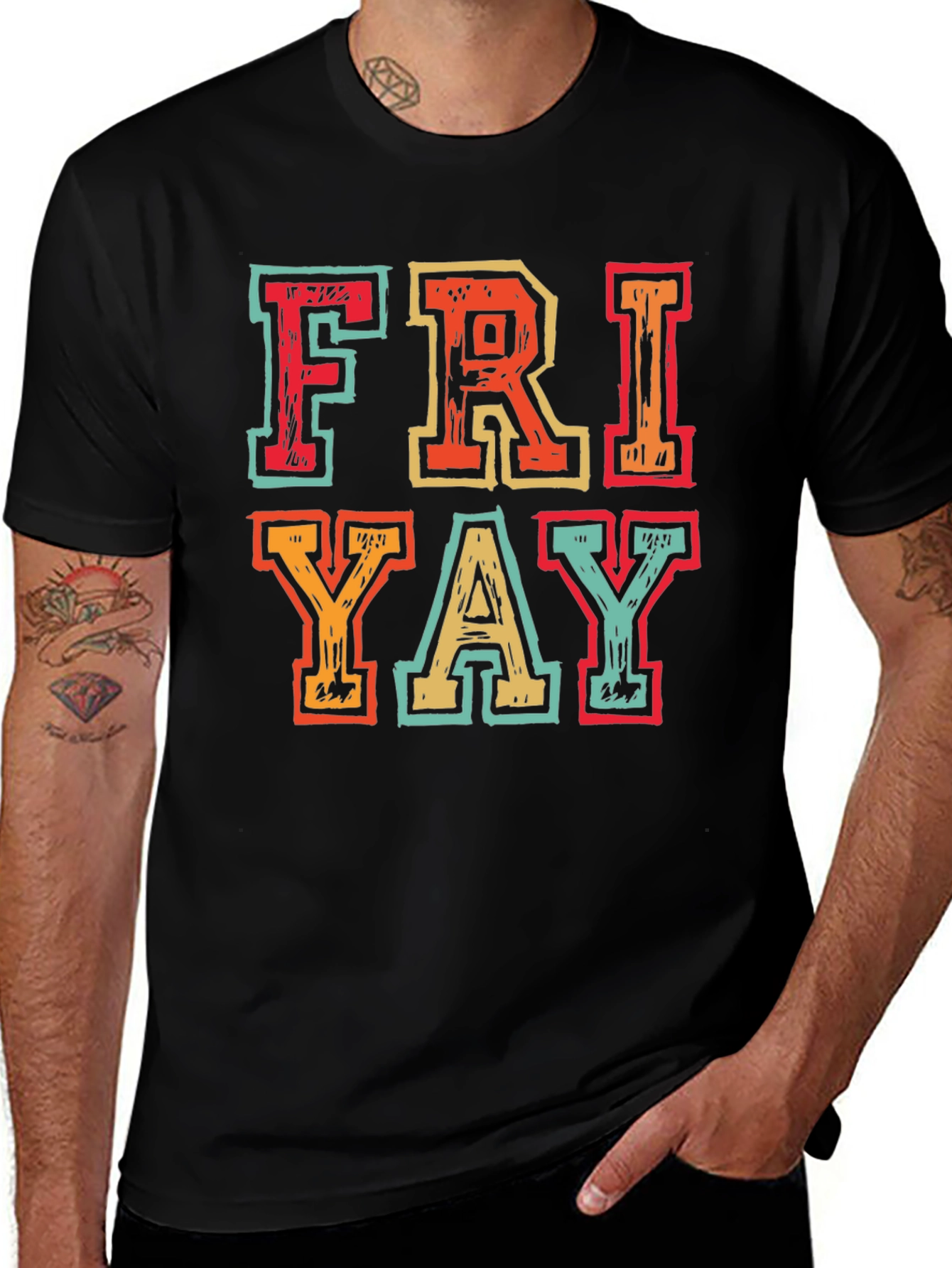 Variant 21 of Friday Yay Retro T-Shirt