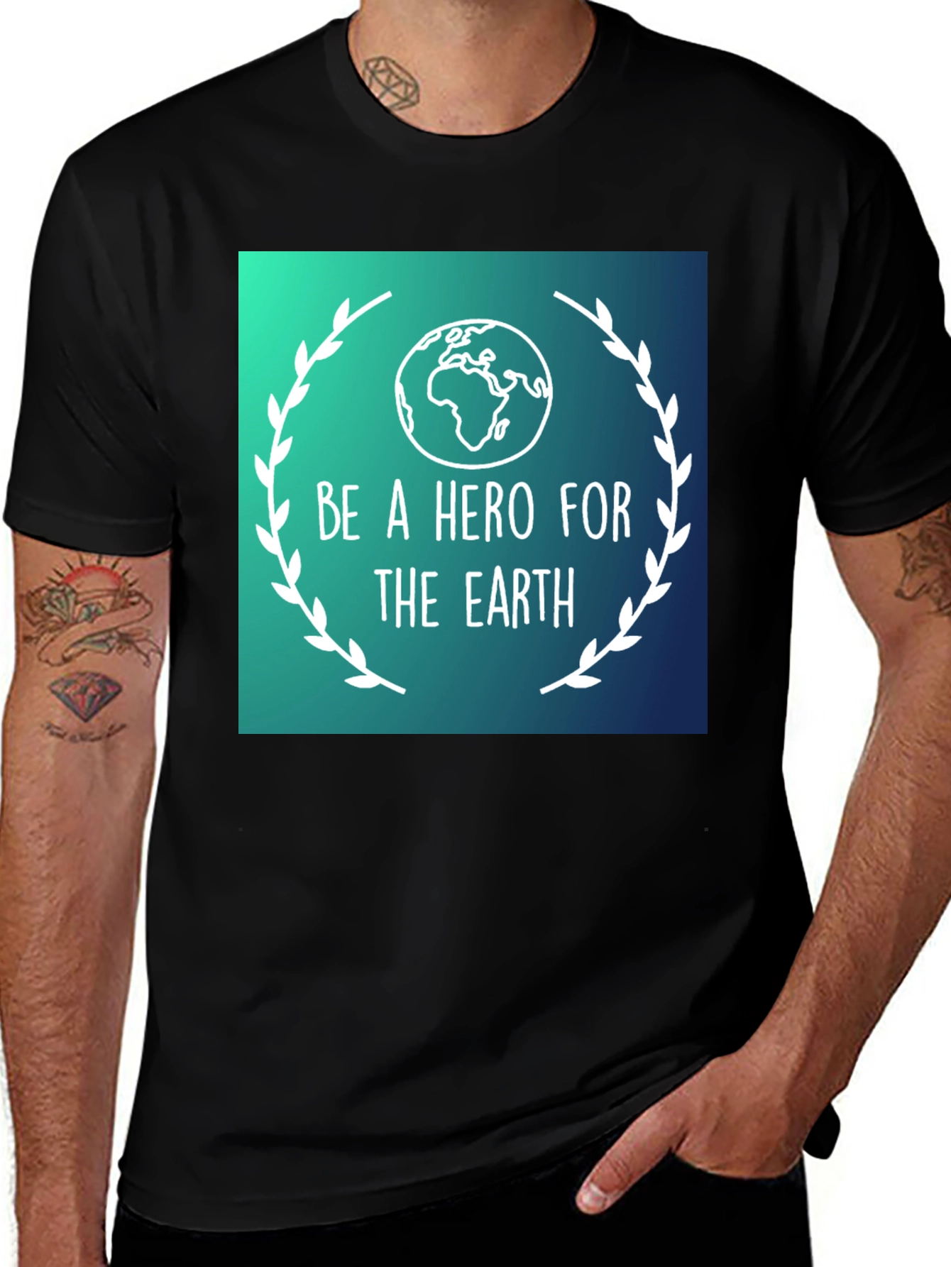 Variant 27 of Eco-Friendly Earth Hero T-Shirt
