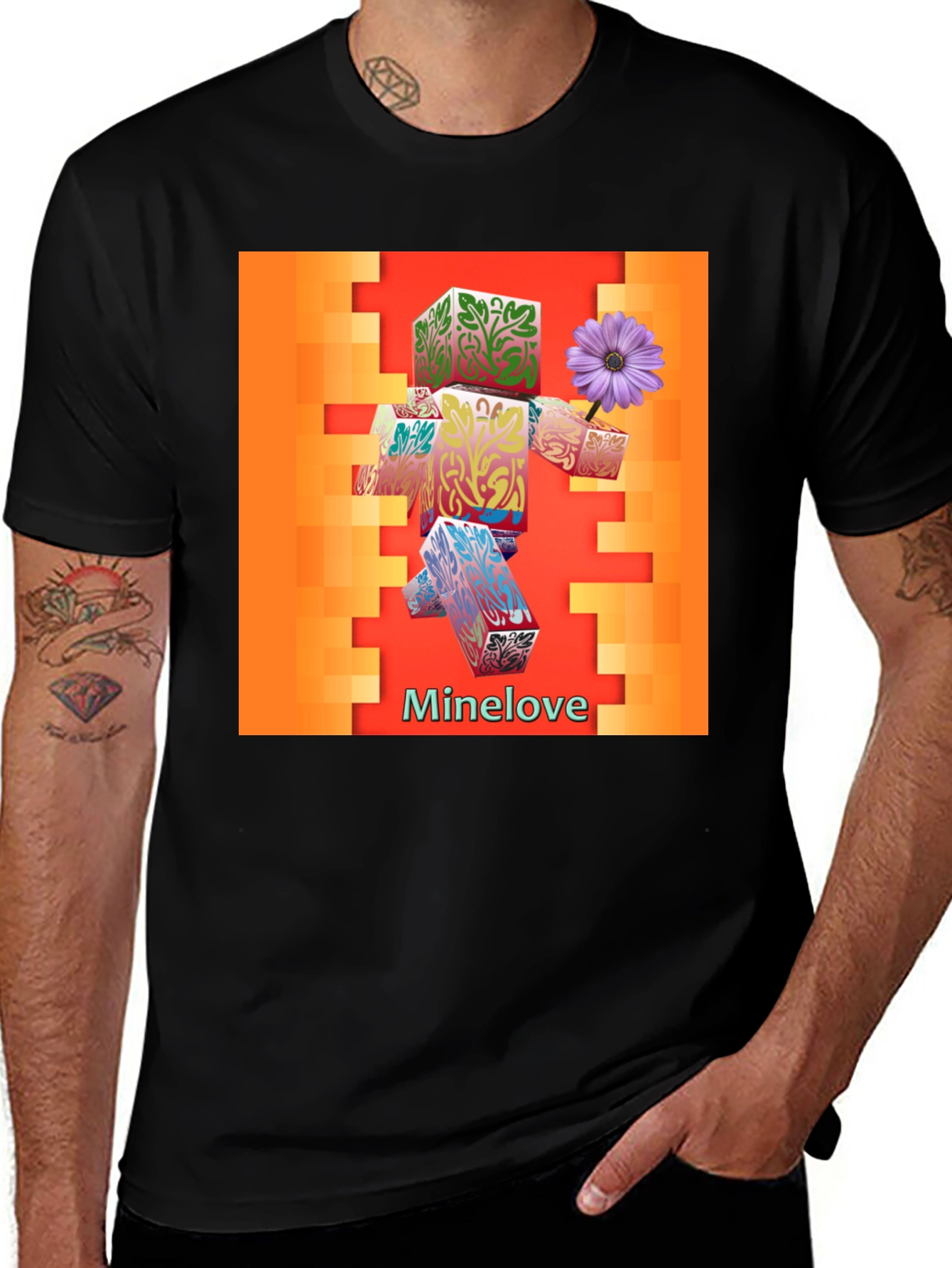 Minecraft Love Graphic T-Shirt