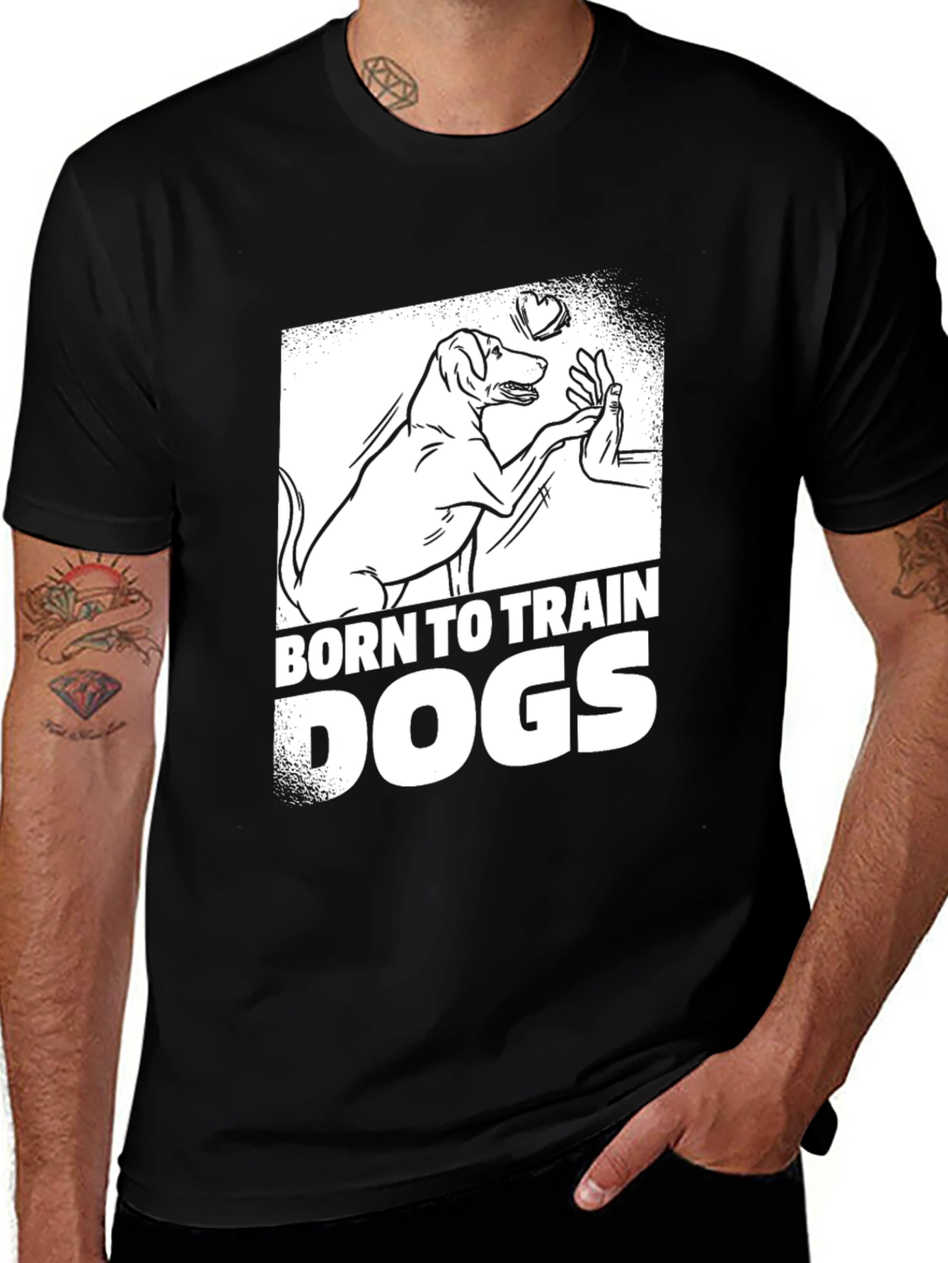 Variant 17 of Born To Train Dogs Graphic T-Shirt