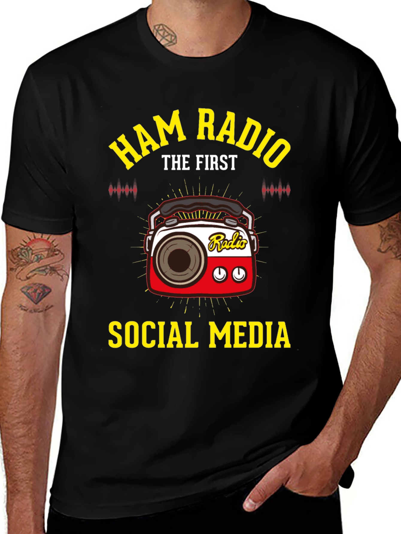 Variant 13 of Ham Radio The First Social Media T-Shirt
