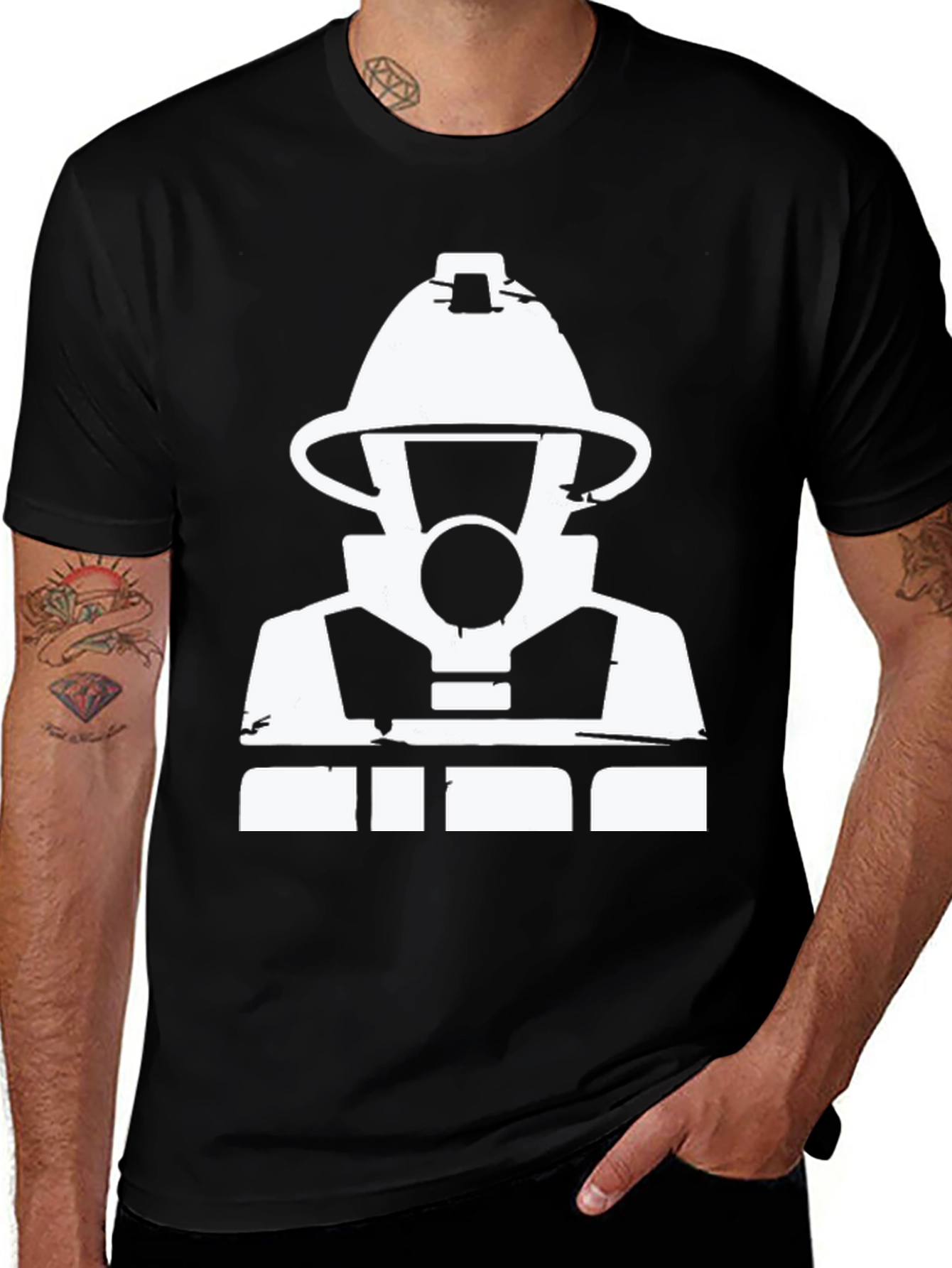 Variant 15 of Firefighter Silhouette Graphic T-Shirt