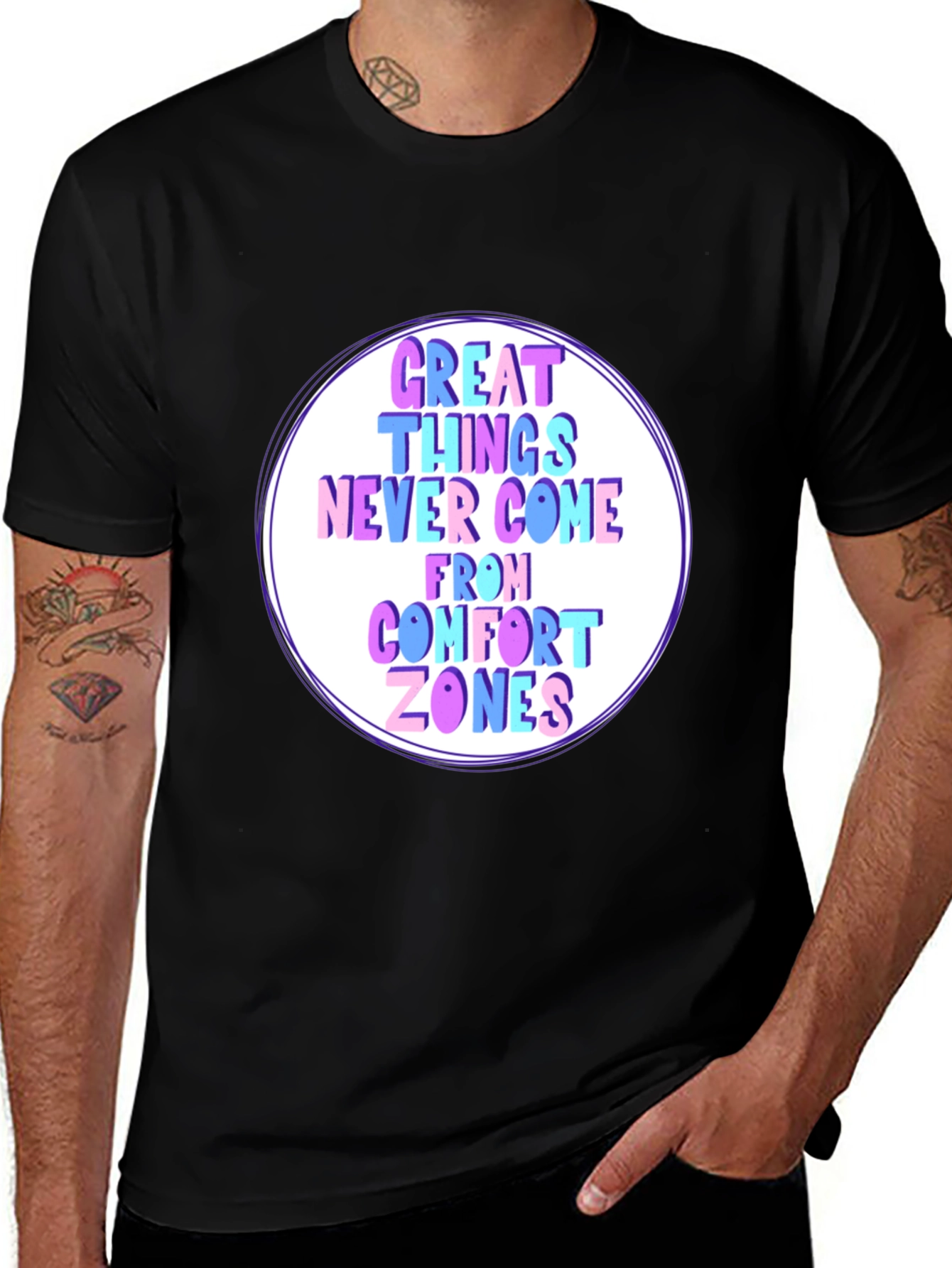 Variant 22 of Motivational Graphic T-Shirt - Comfort Zones