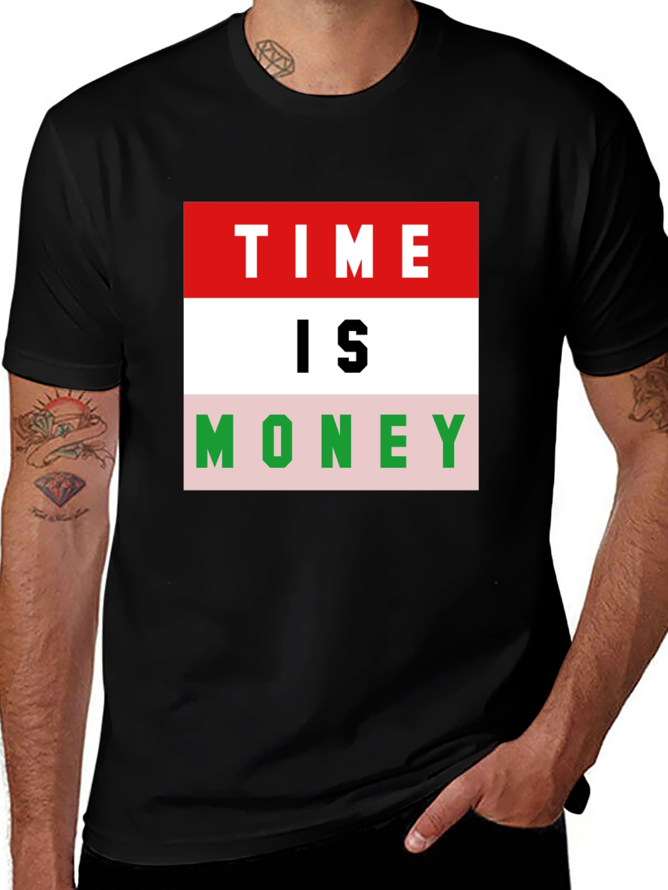 Variant 15 of Time is Money Graphic Tee - Bold Statement T-Shirt