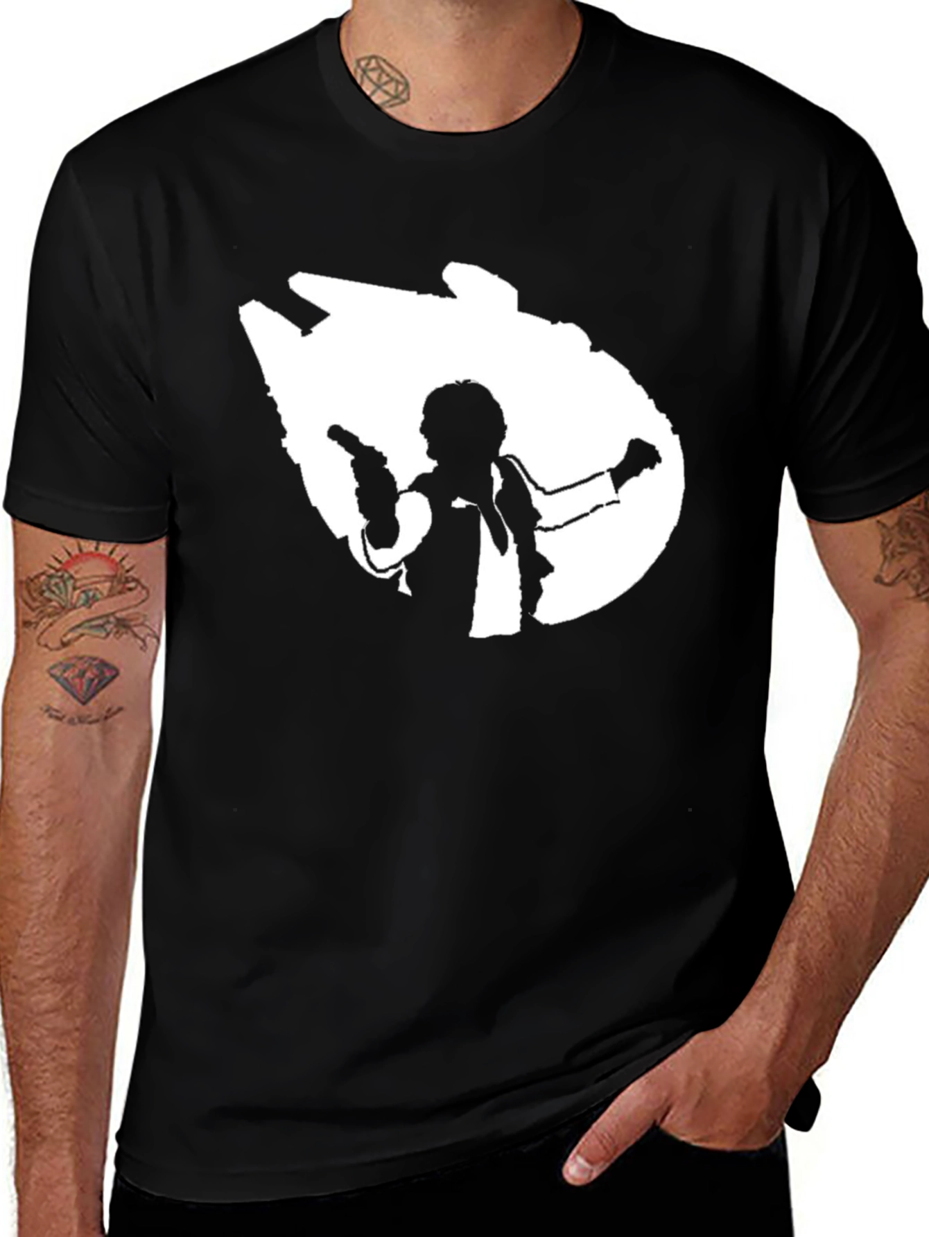 Han Solo Millennium Falcon Black T-Shirt