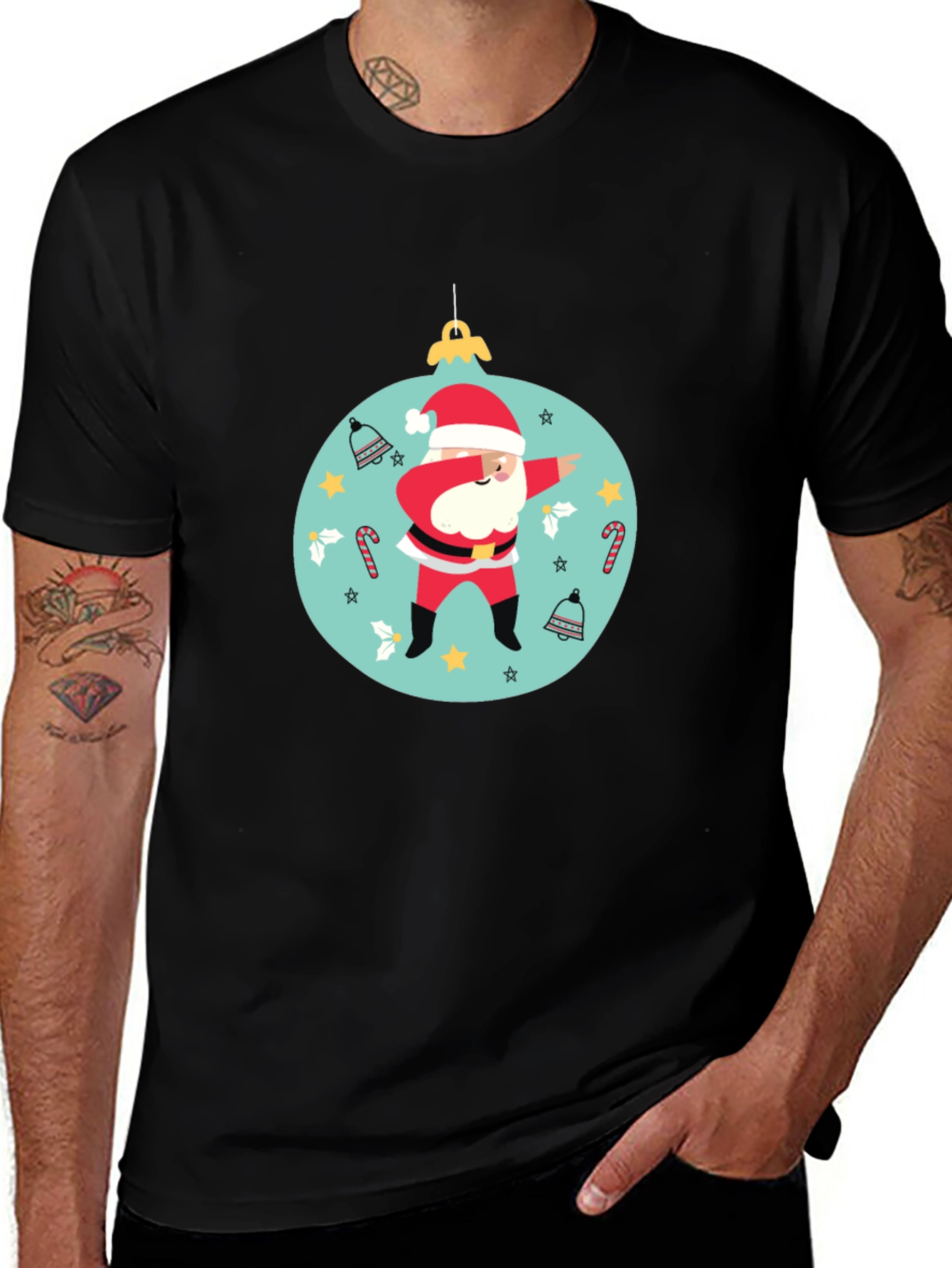 Variant 15 of Dabbing Santa Christmas Ornament T-Shirt