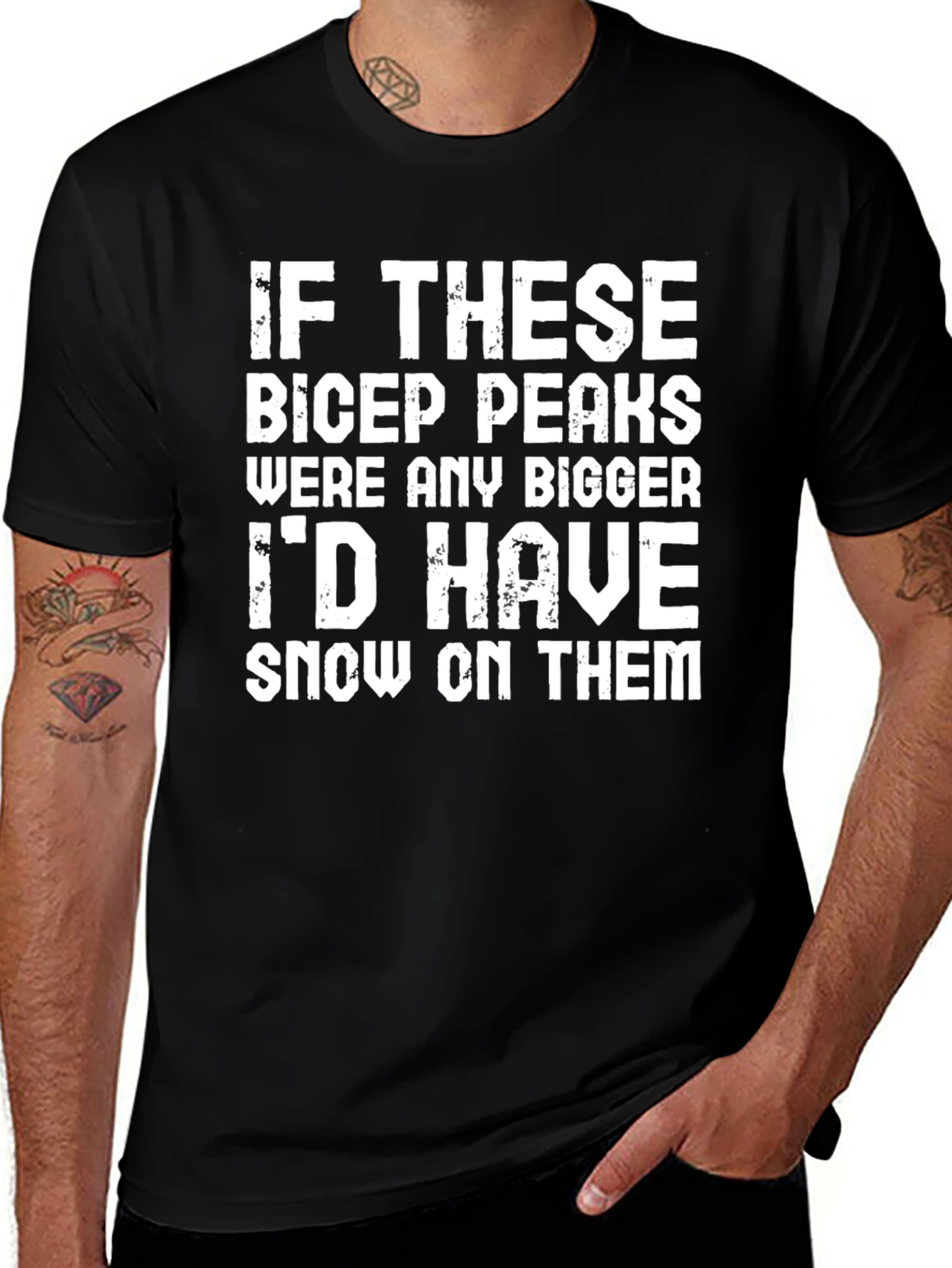 Variant 10 of Bicep Peaks Humor T-Shirt