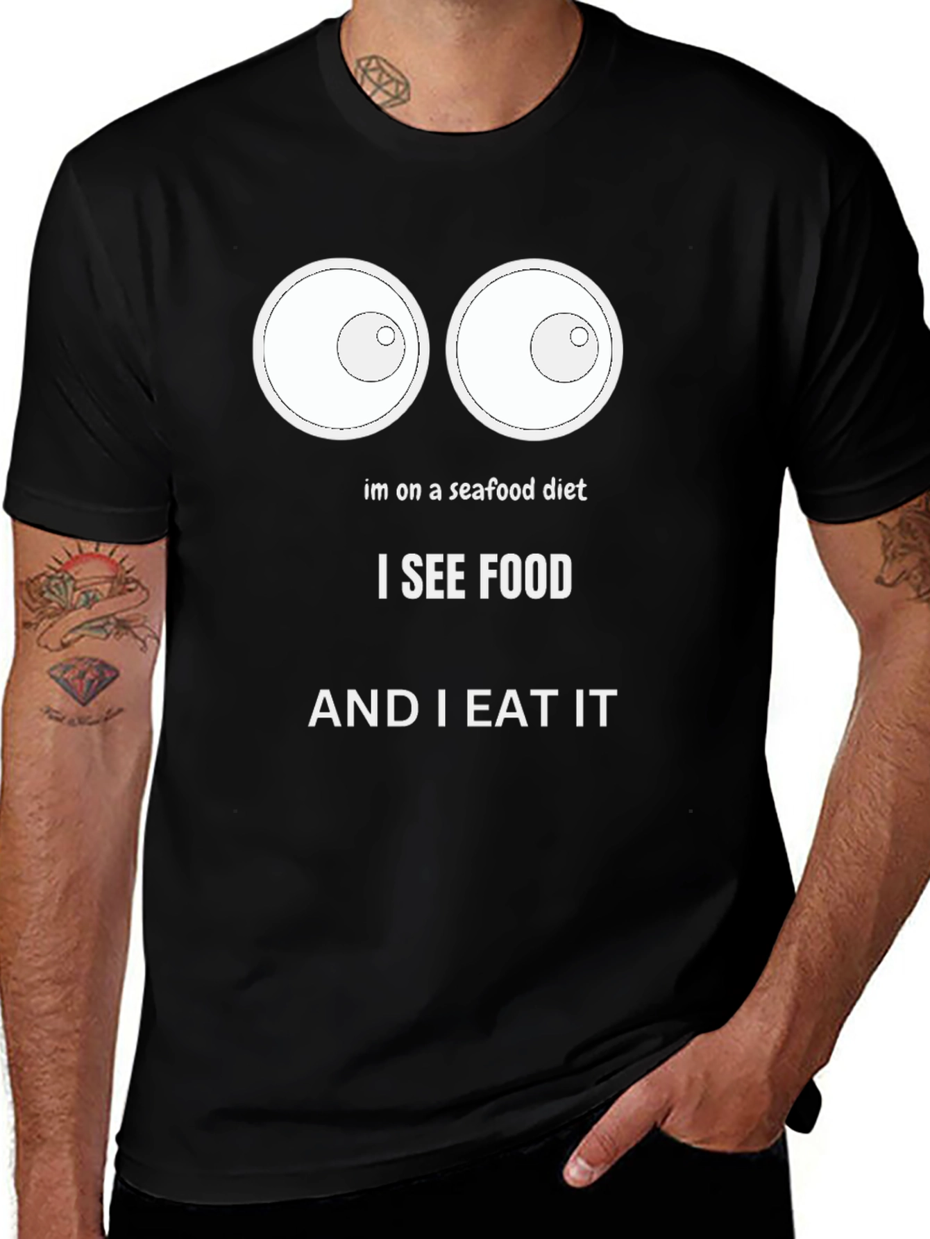 Funny Seafood Diet T-Shirt - I See Food and I Eat It!
